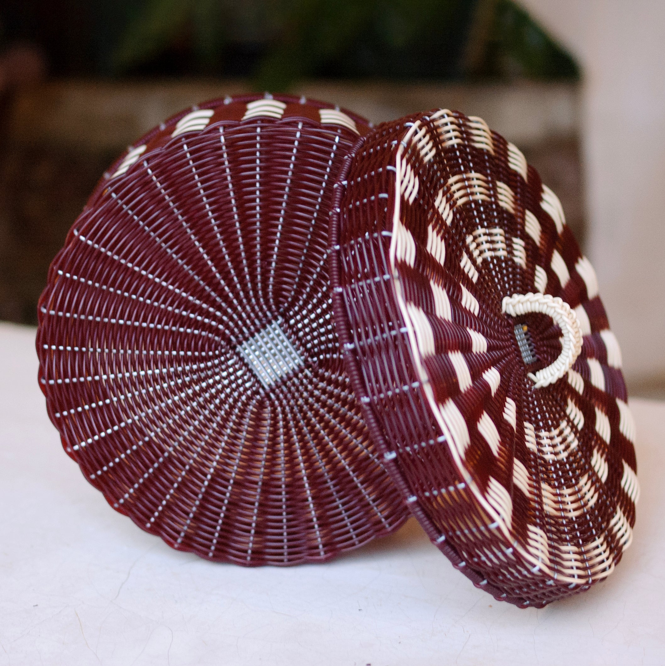 Ruby Tlacolula Lidded Basket