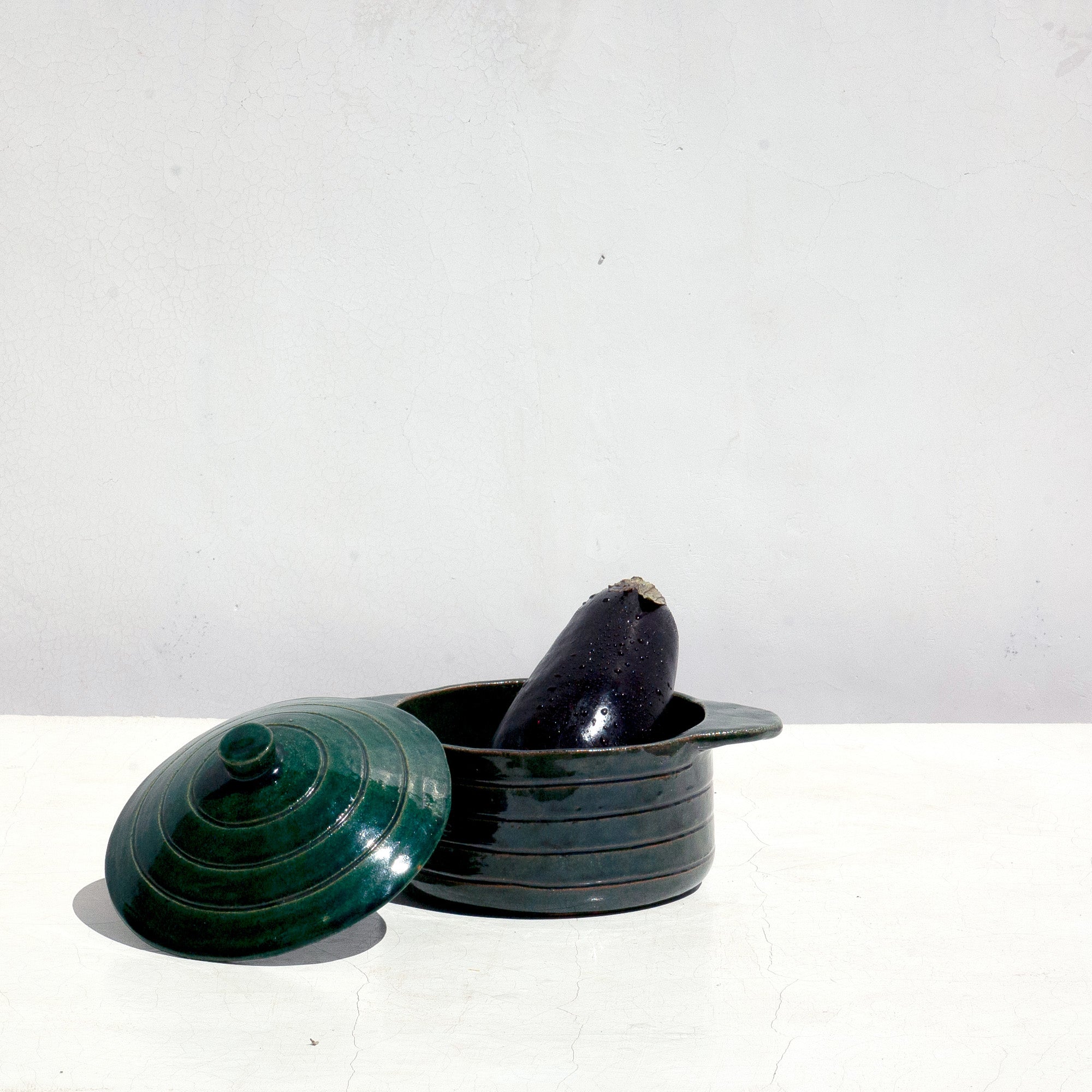 Verde Circular Pot Green Clay