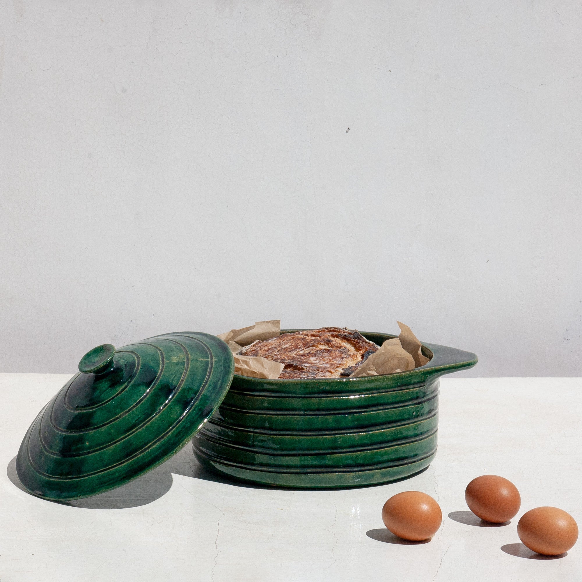 Verde Circular Pot Green Clay