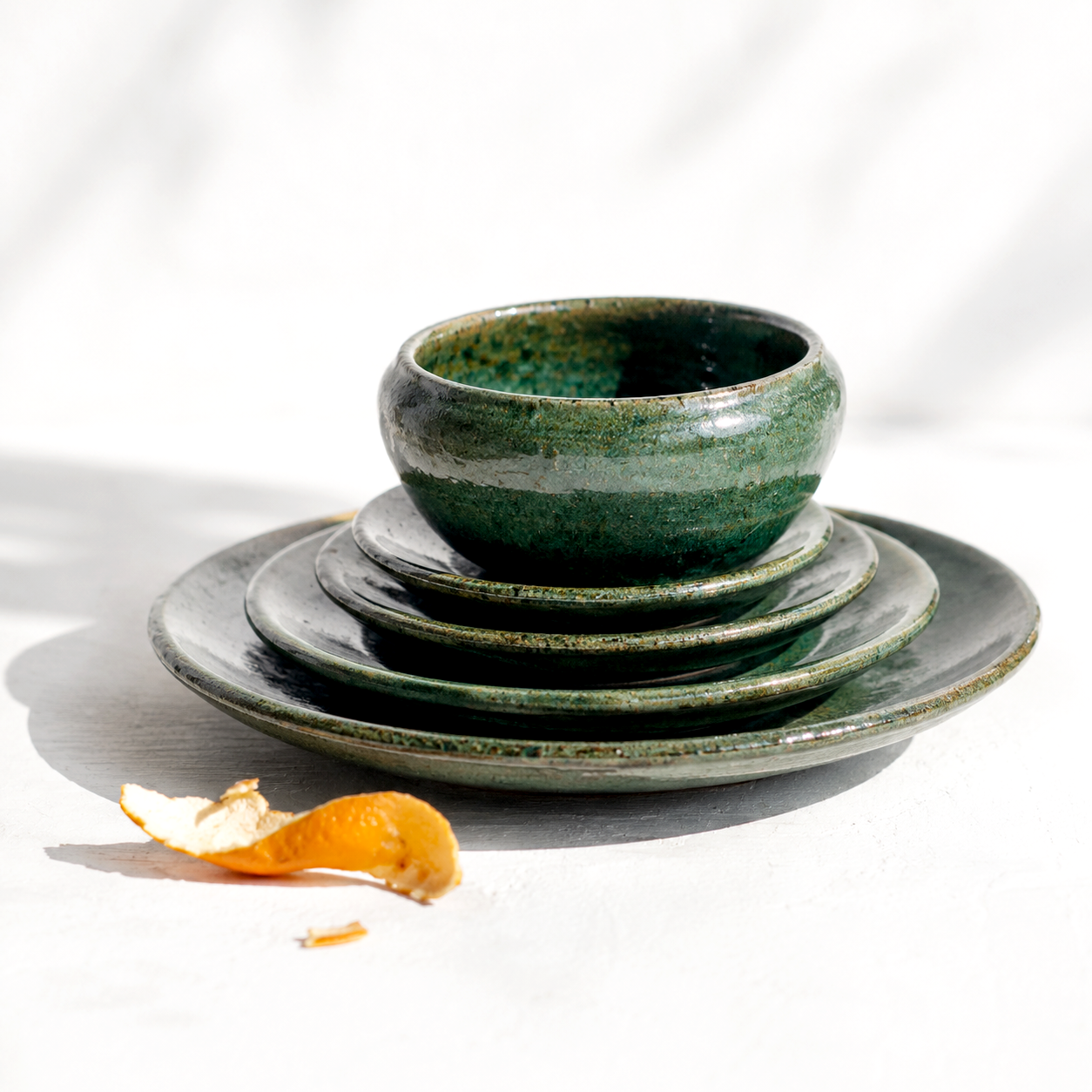 Elena Green Dessert Plate