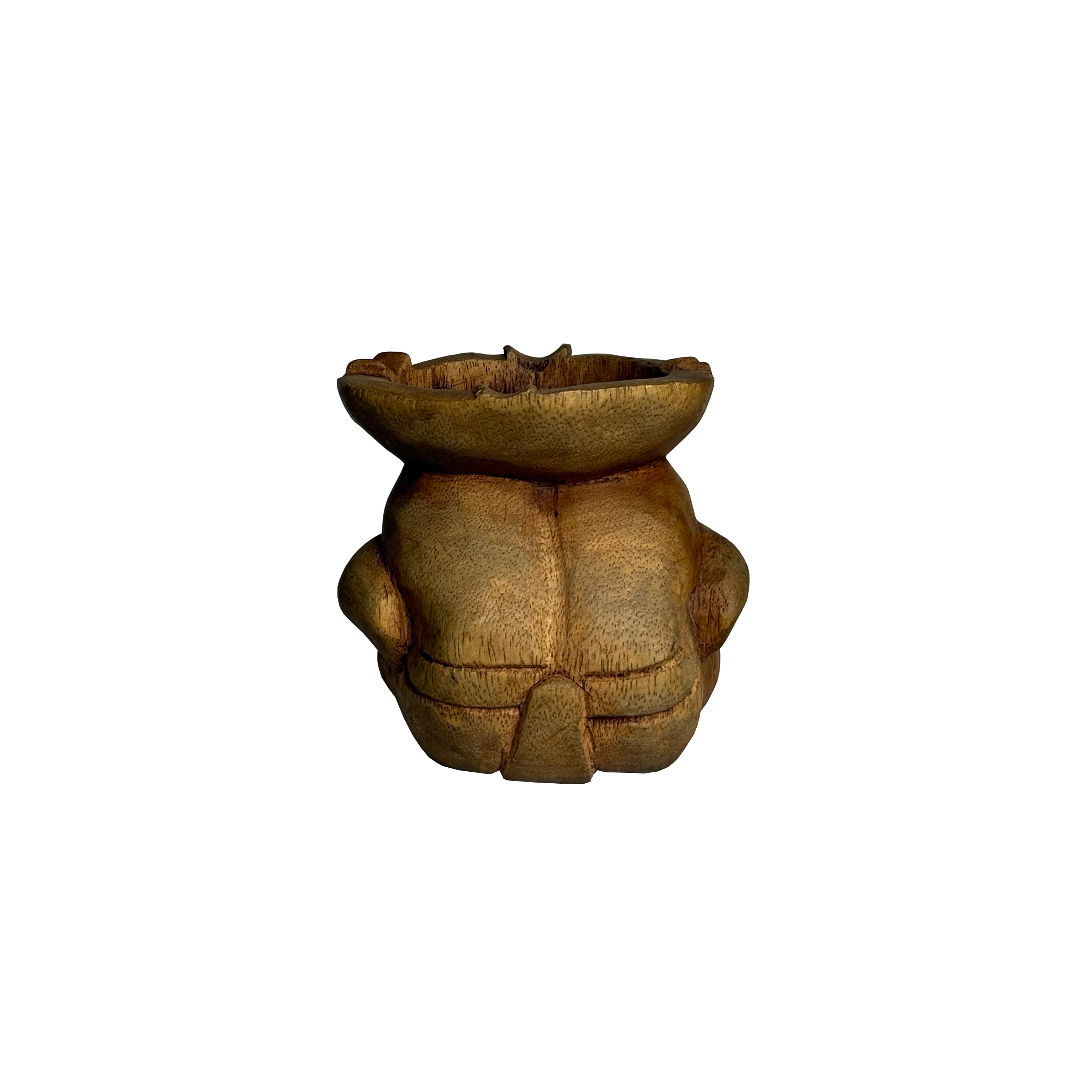 Carved Wooden Ashtray of a Man