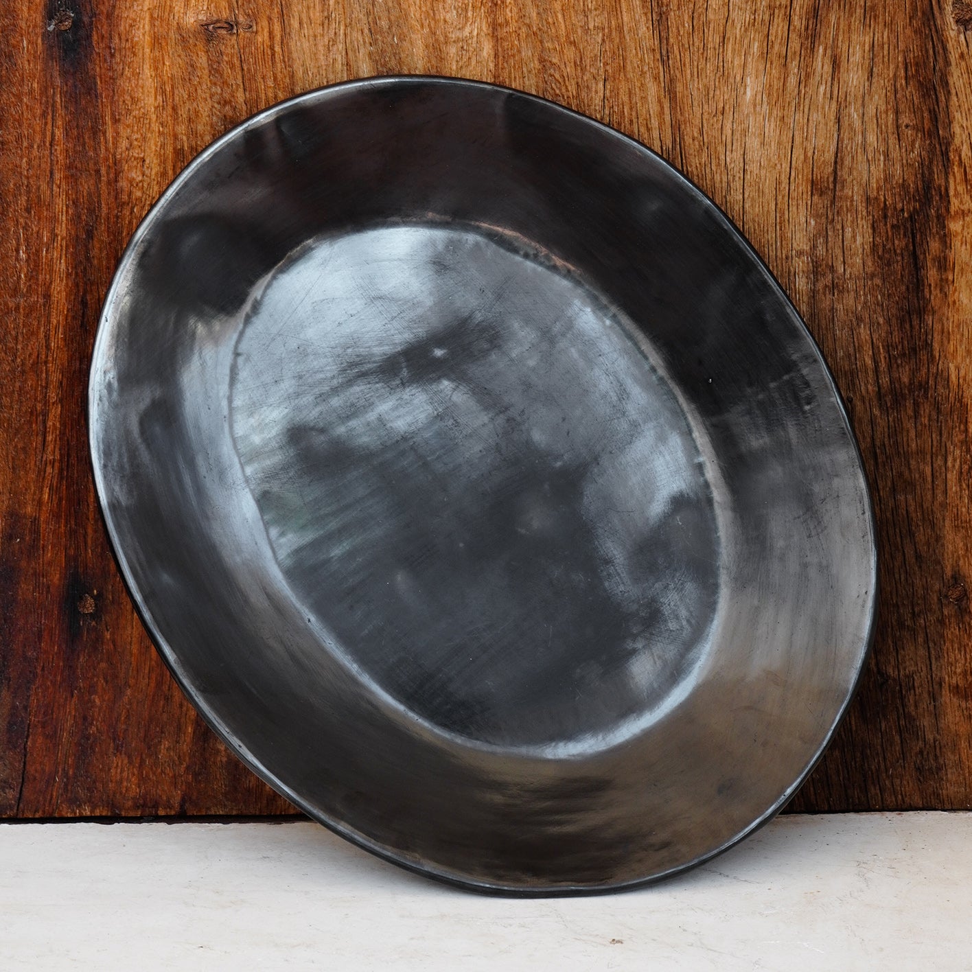 Rosetta Platter Black Clay