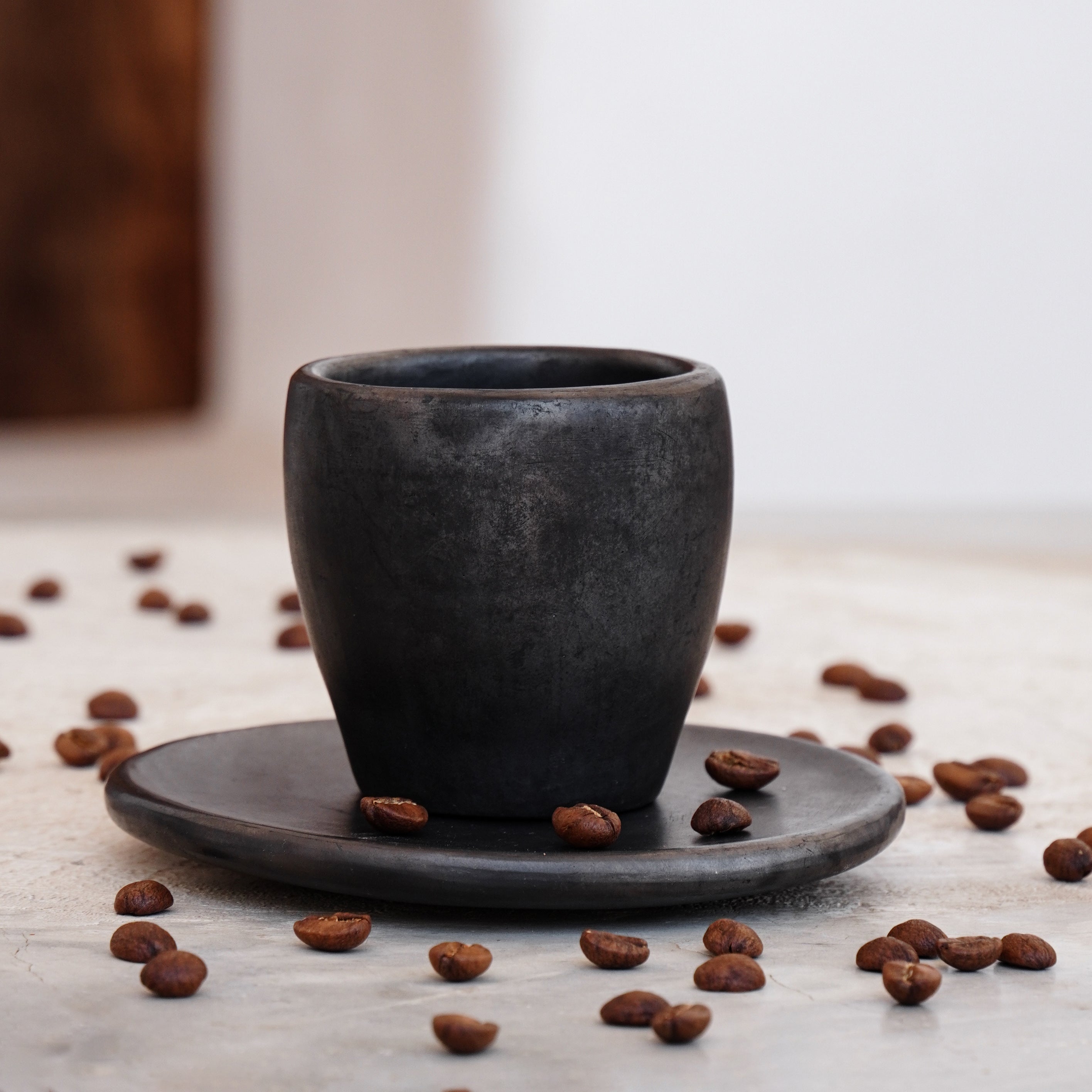 Espresso Cup w/o handle Black Clay