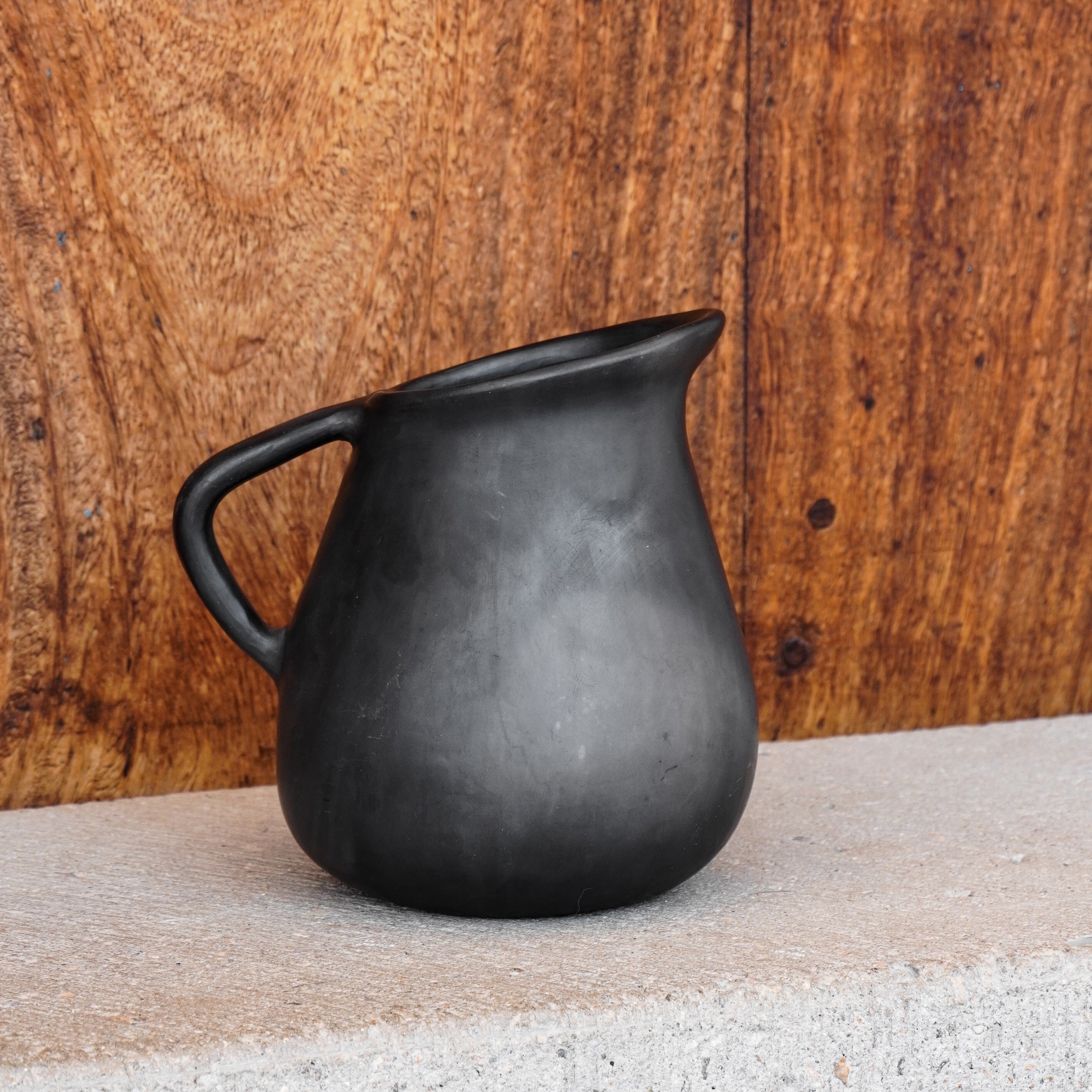 Rosetta Pitcher Black Clay