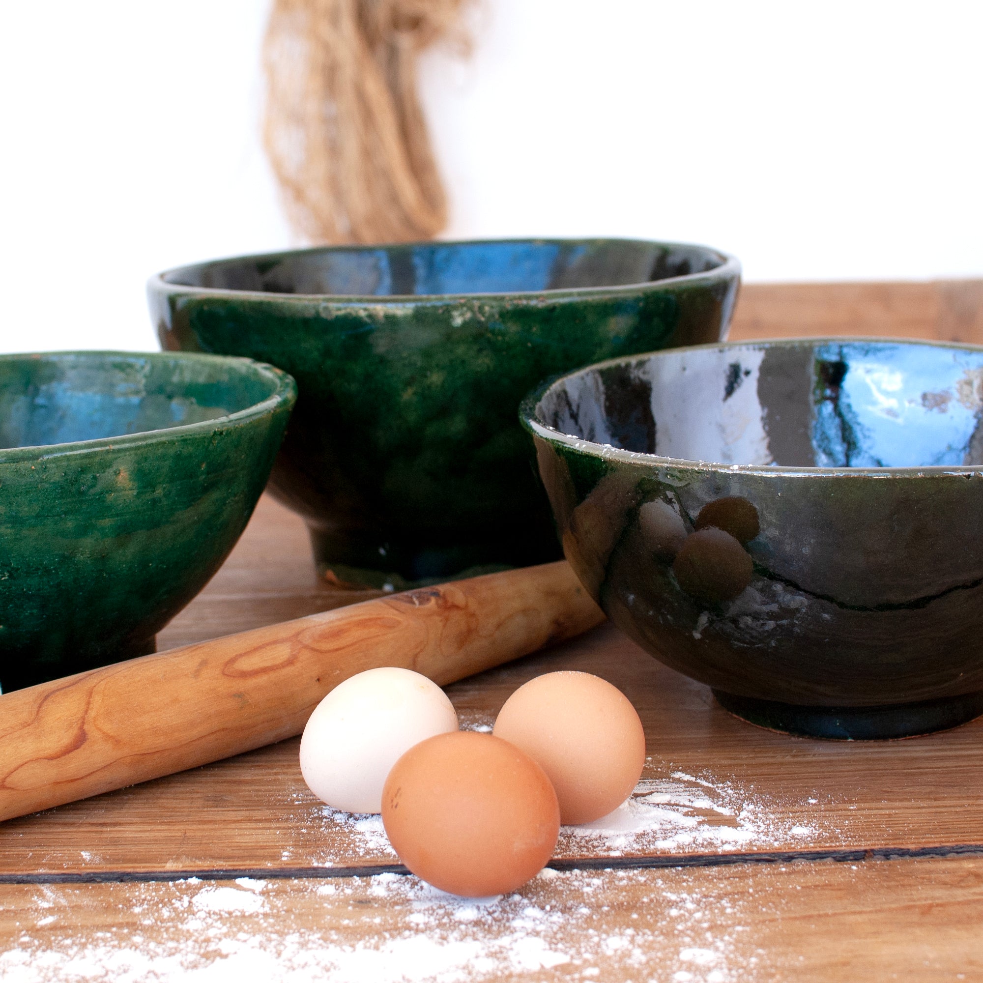 Tazon Mixing Bowl Green Clay