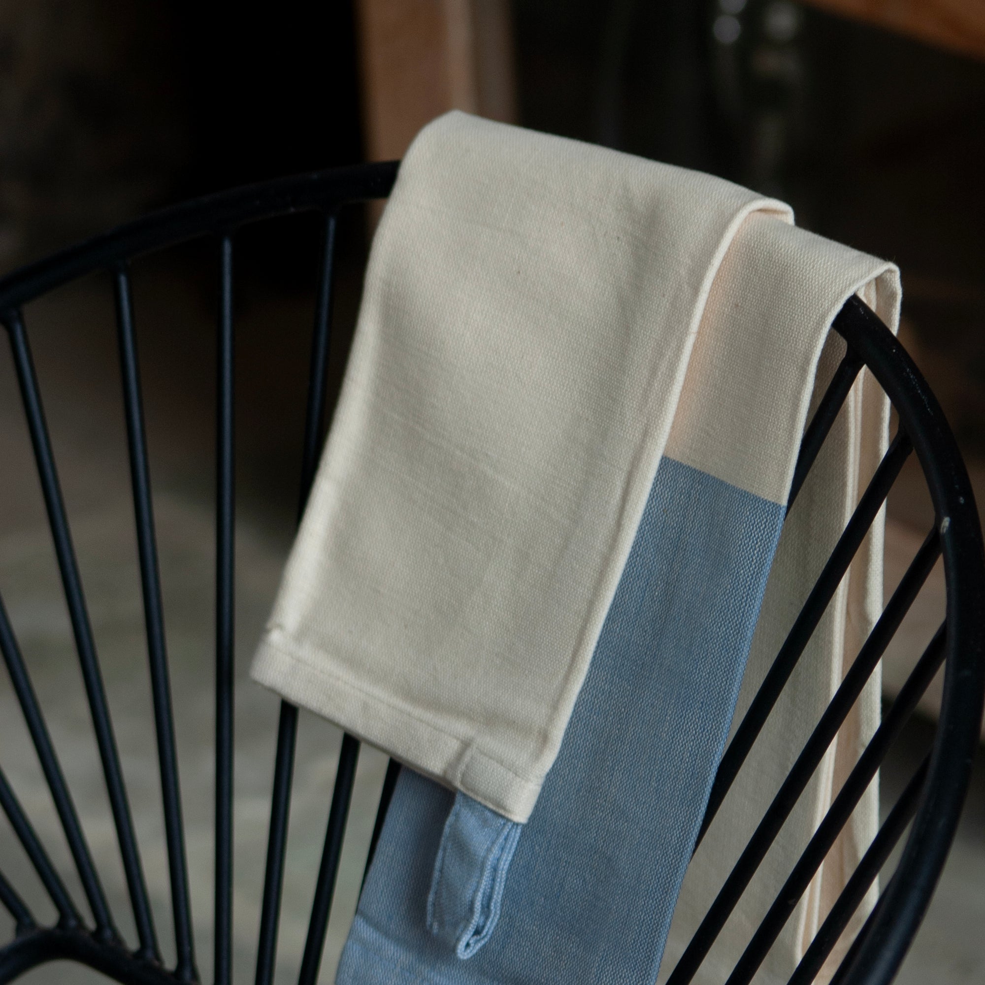 Cielo Blue Pedal-Loom Kitchen Towel