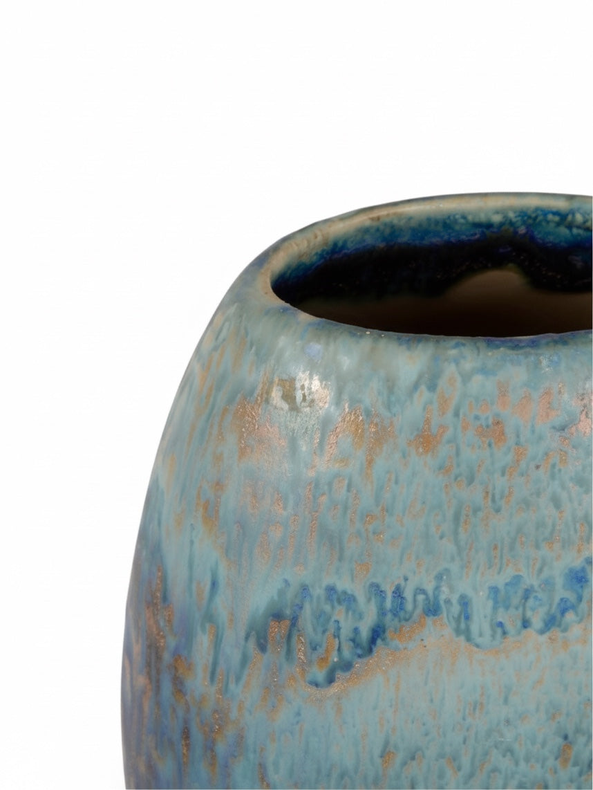 Green Dripping Ceramic Vase