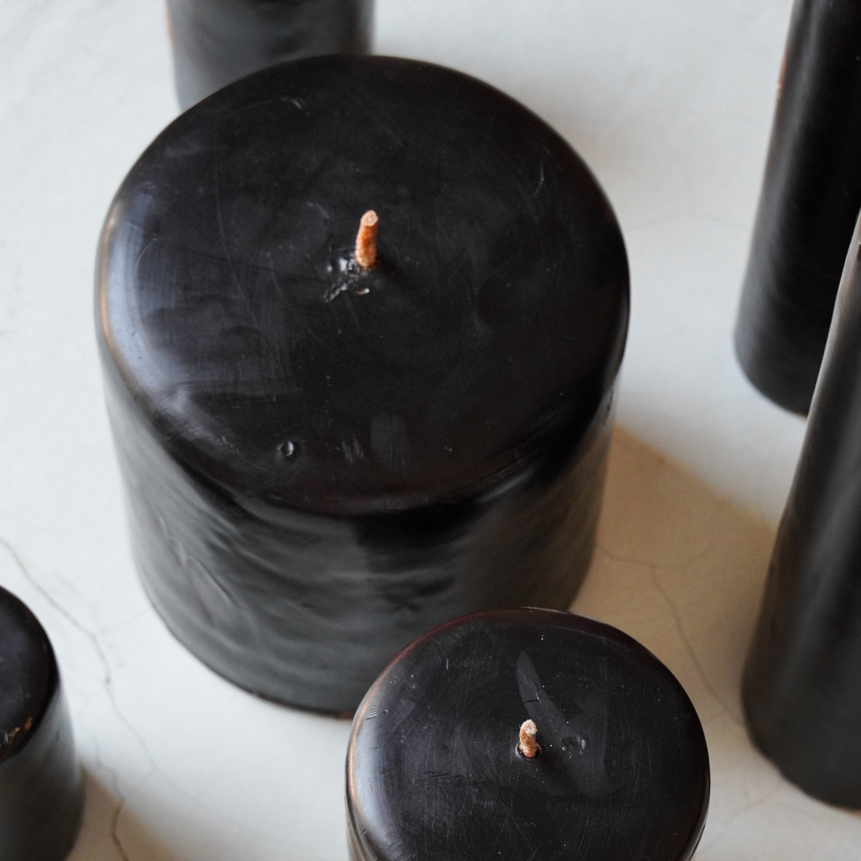 Pilar Black Candle Collection