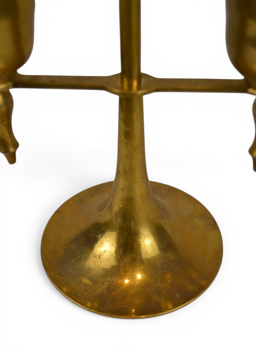 Two-Candle Brass Candlestick