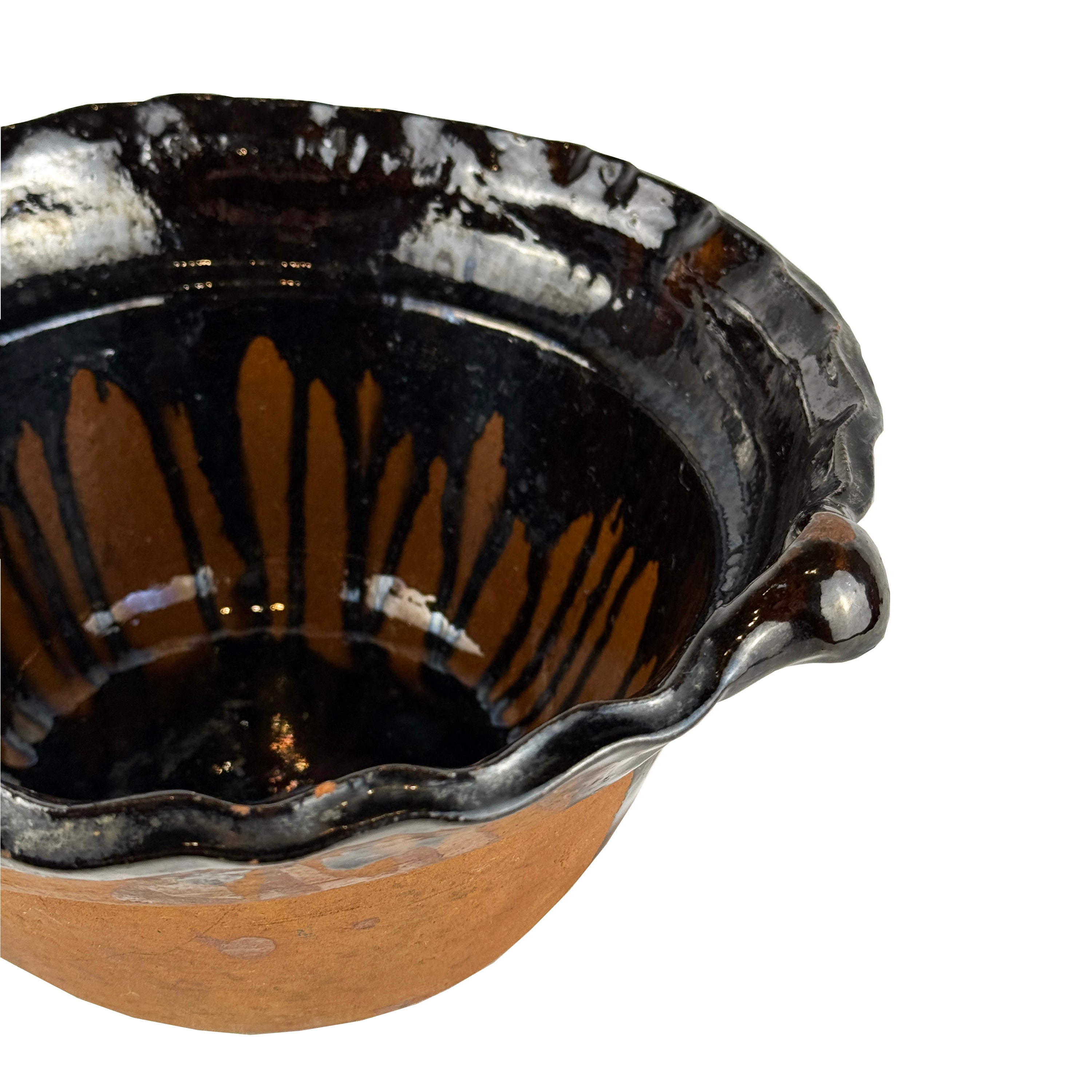 Vintage Red Clay and Black Clay Cazuela