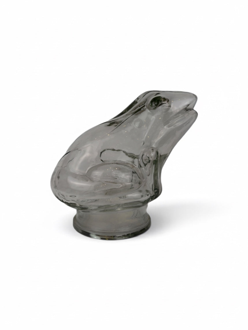 Frog-Shaped Container In Pressed Glass
