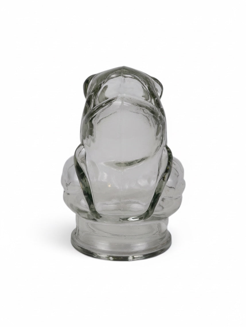 Frog-Shaped Container In Pressed Glass