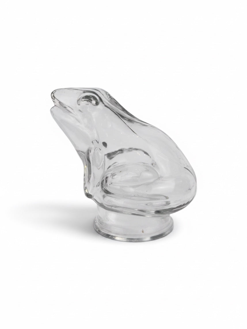 Frog-Shaped Container In Pressed Glass