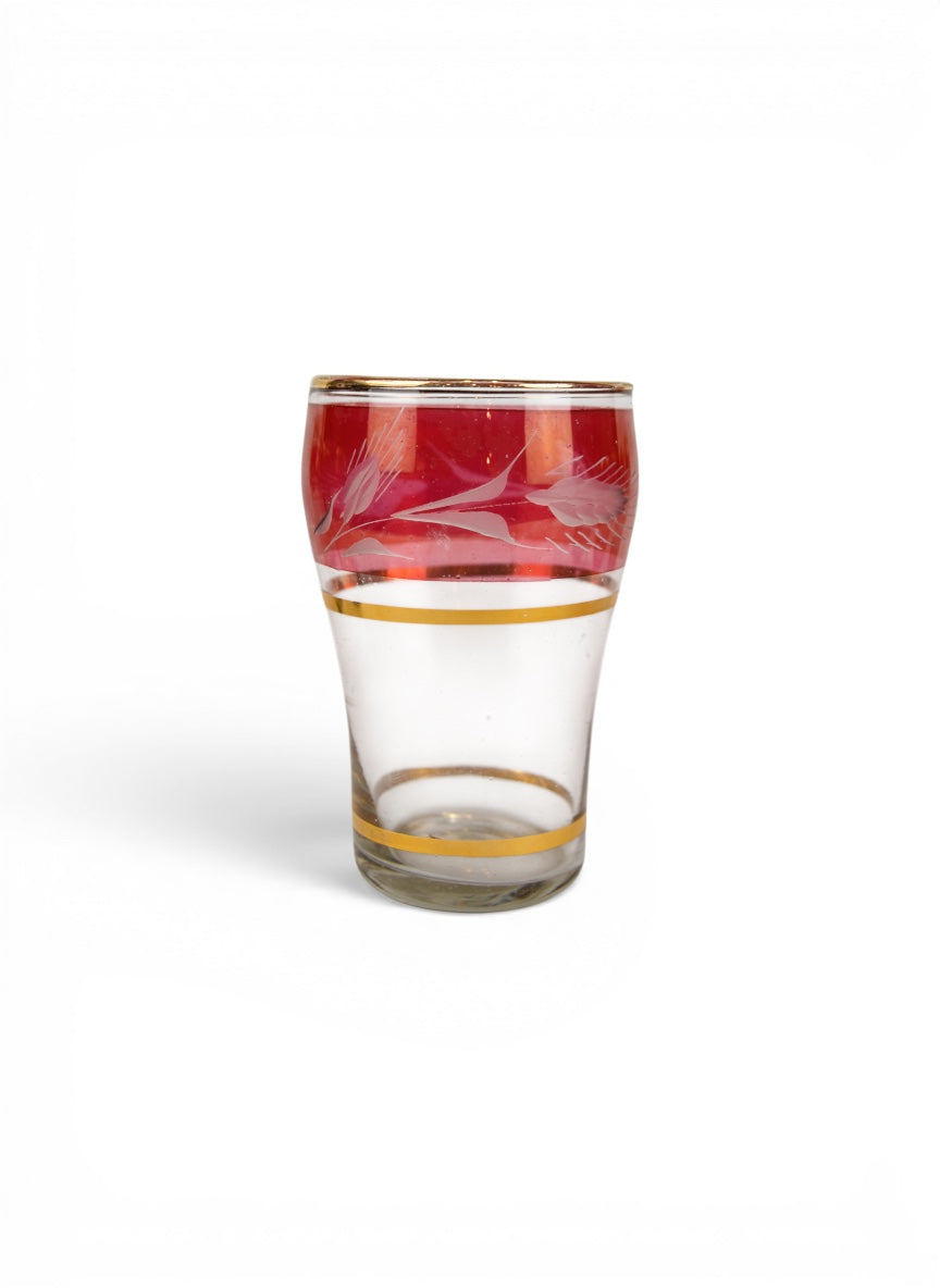 Vintage Ruby Cocktail Glasses (Set of Six)