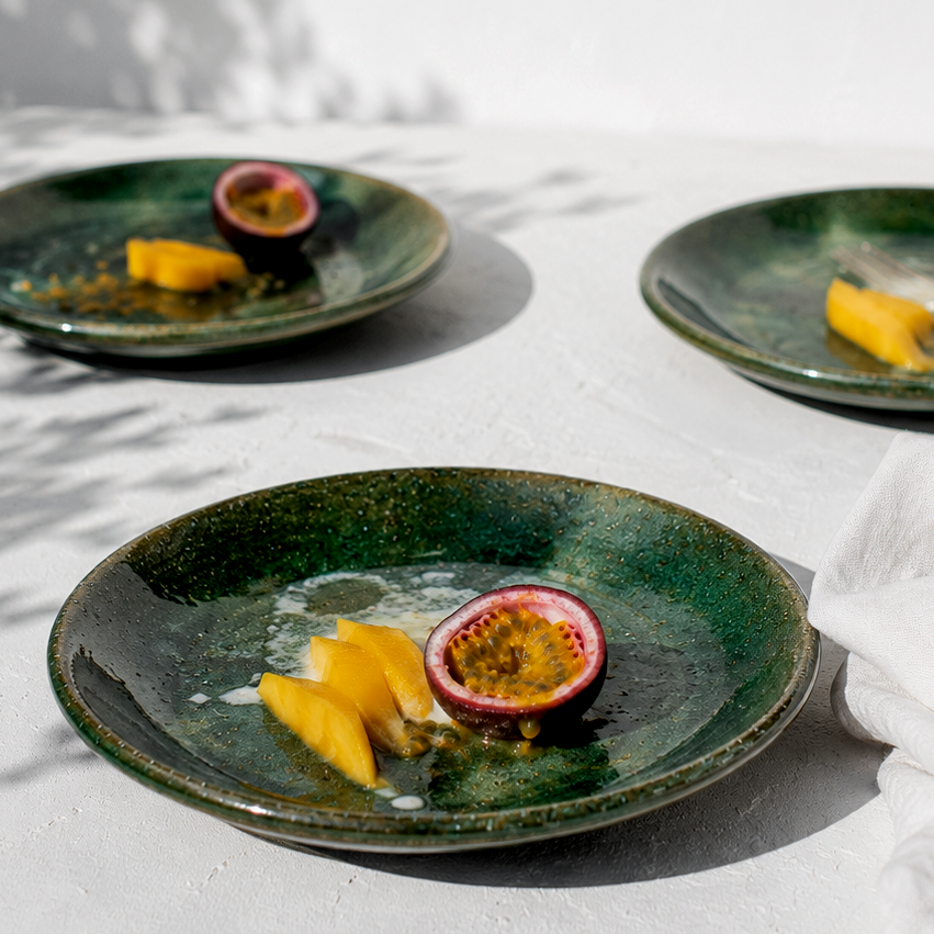 Elena Green Dessert Plate