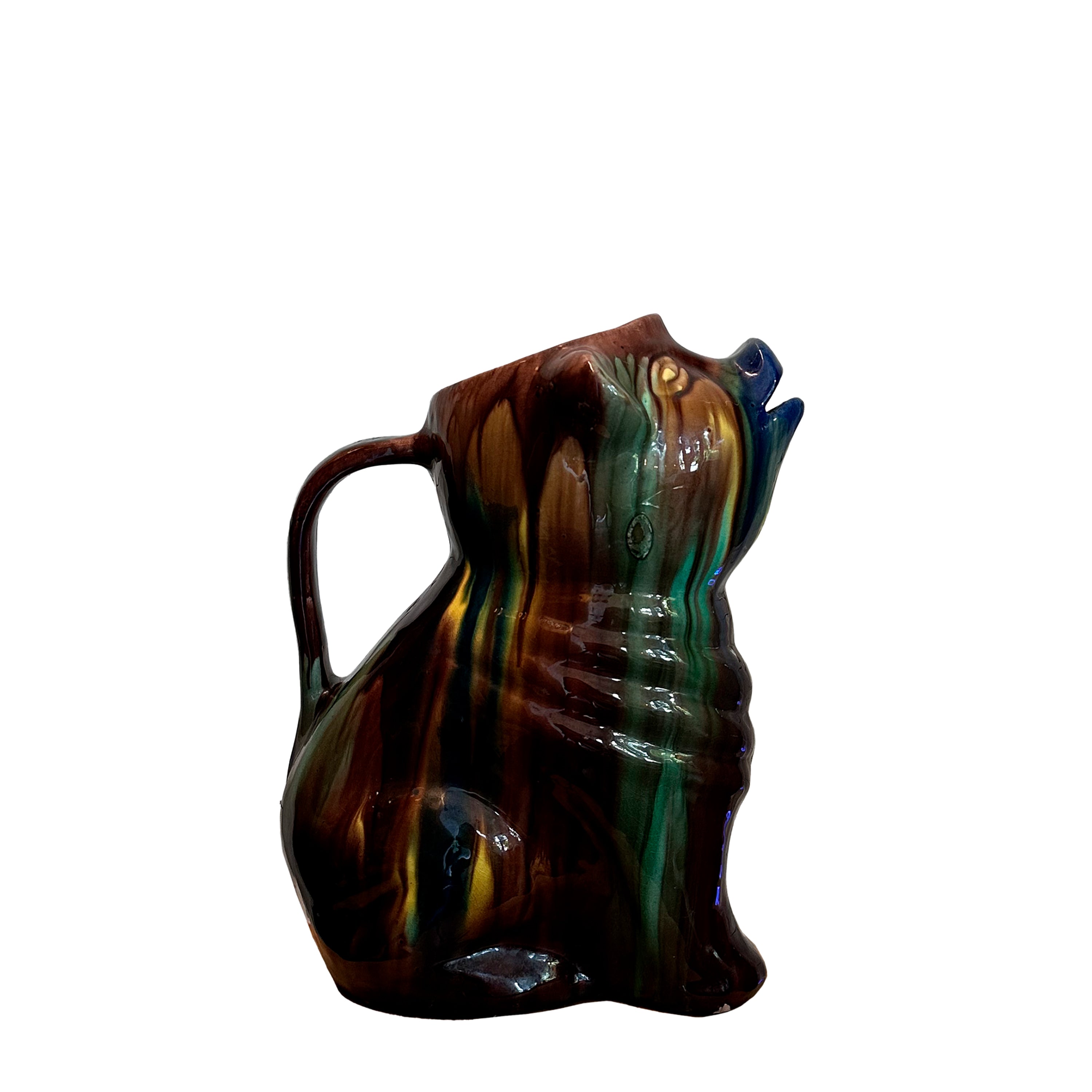 Chorreada Dripware Pig Pitcher. Oaxaca C. 1940s