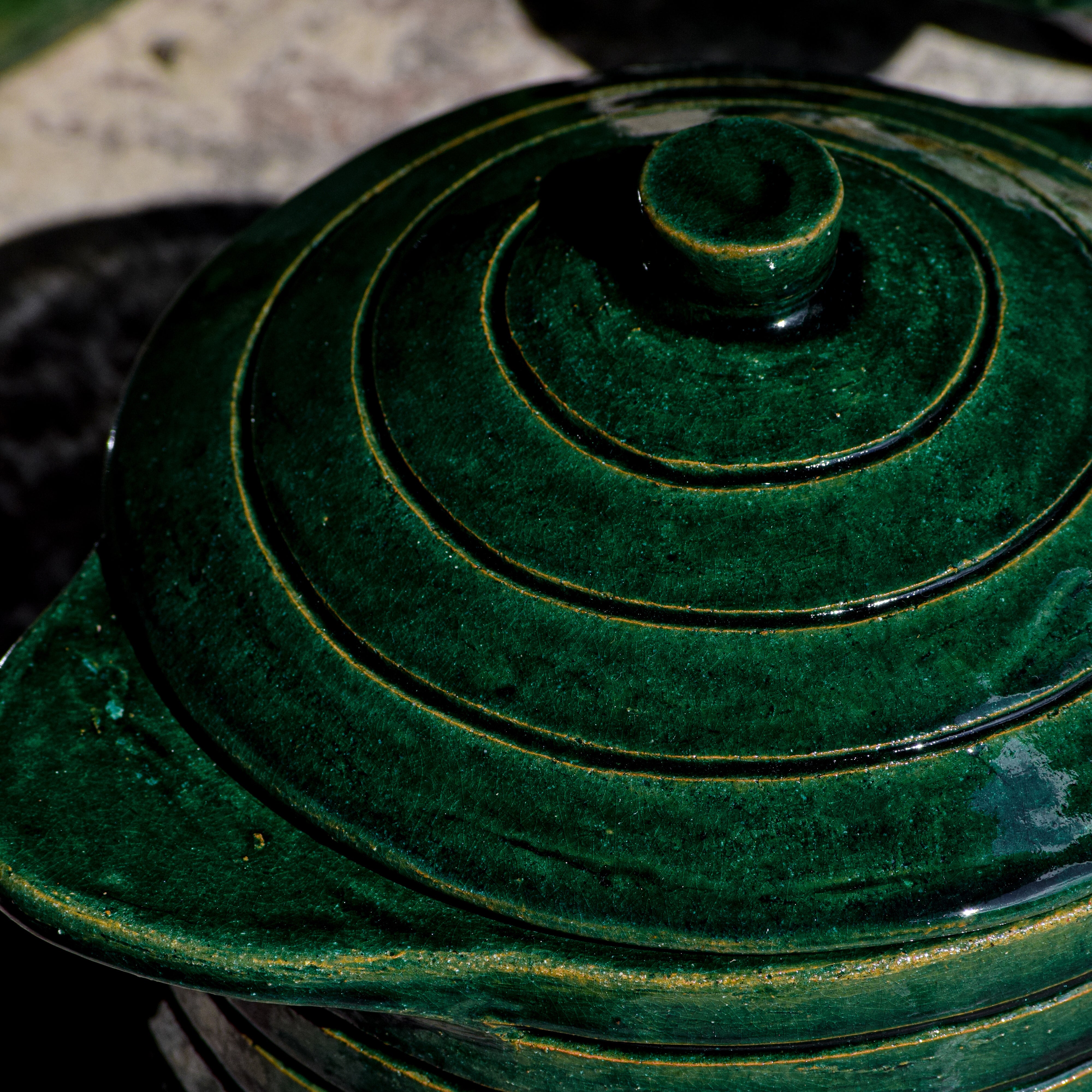 Verde Circular Pot Green Clay