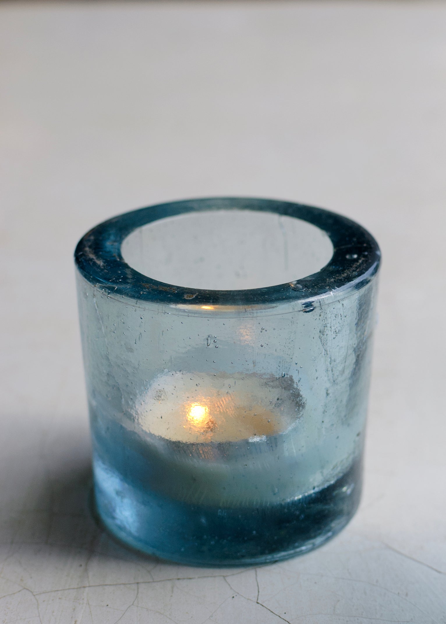 Veladora Pressed Glass Votive