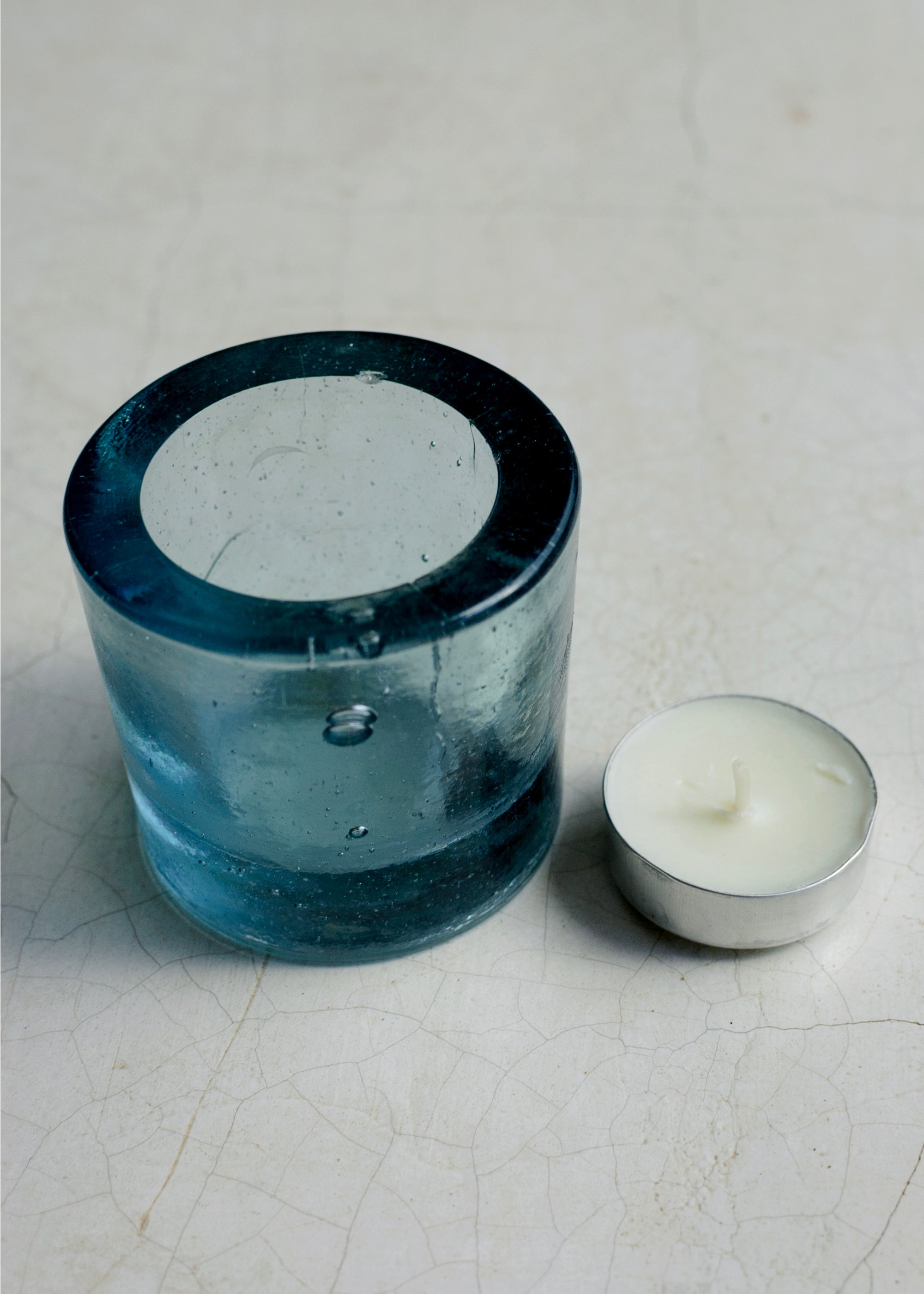 Veladora Pressed Glass Votive