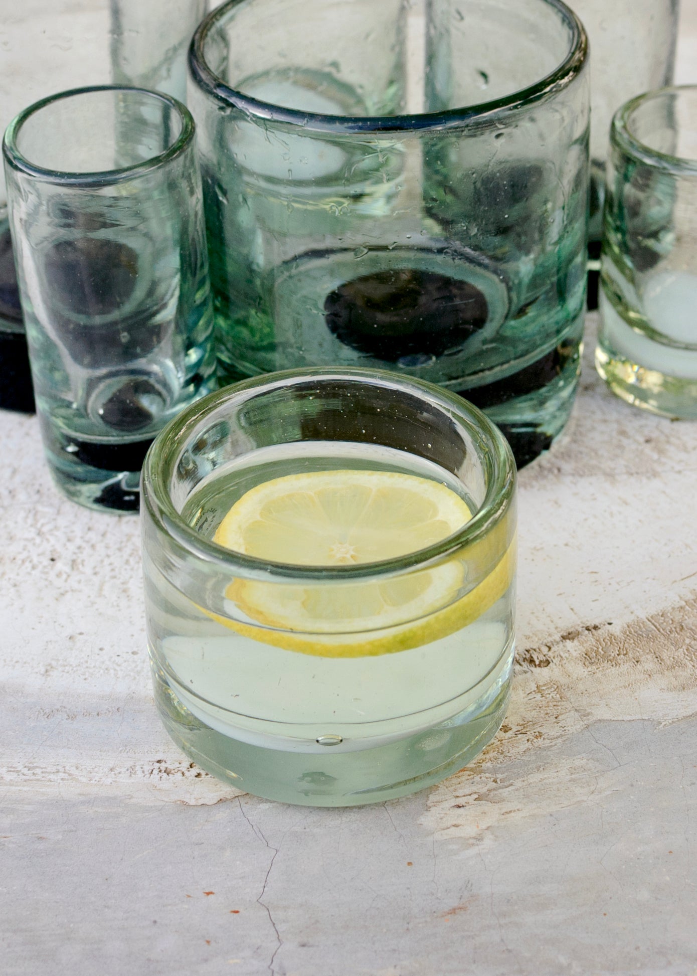 Embajada White Base Whiskey Glass