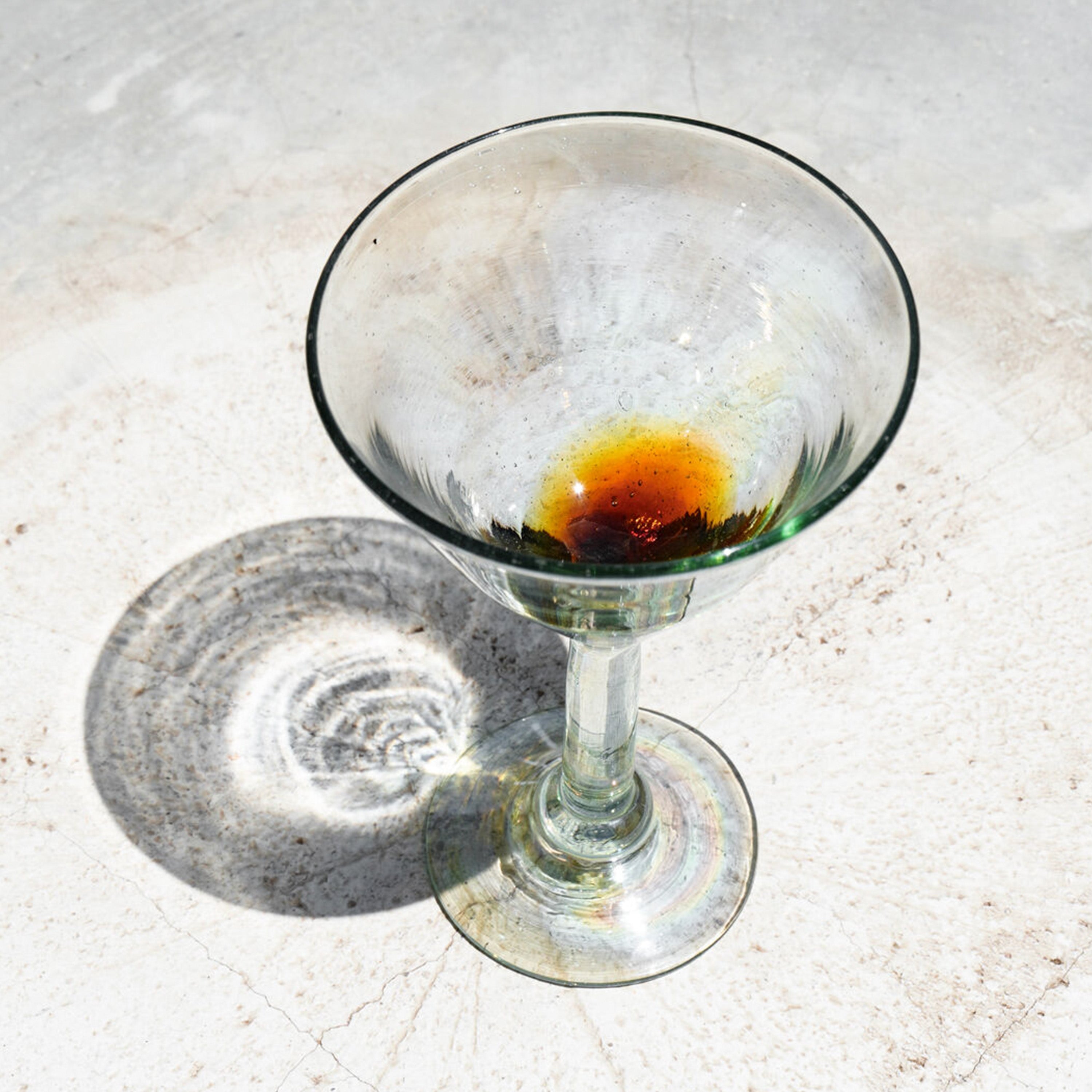 Martini Glass - Amber Iridescent
