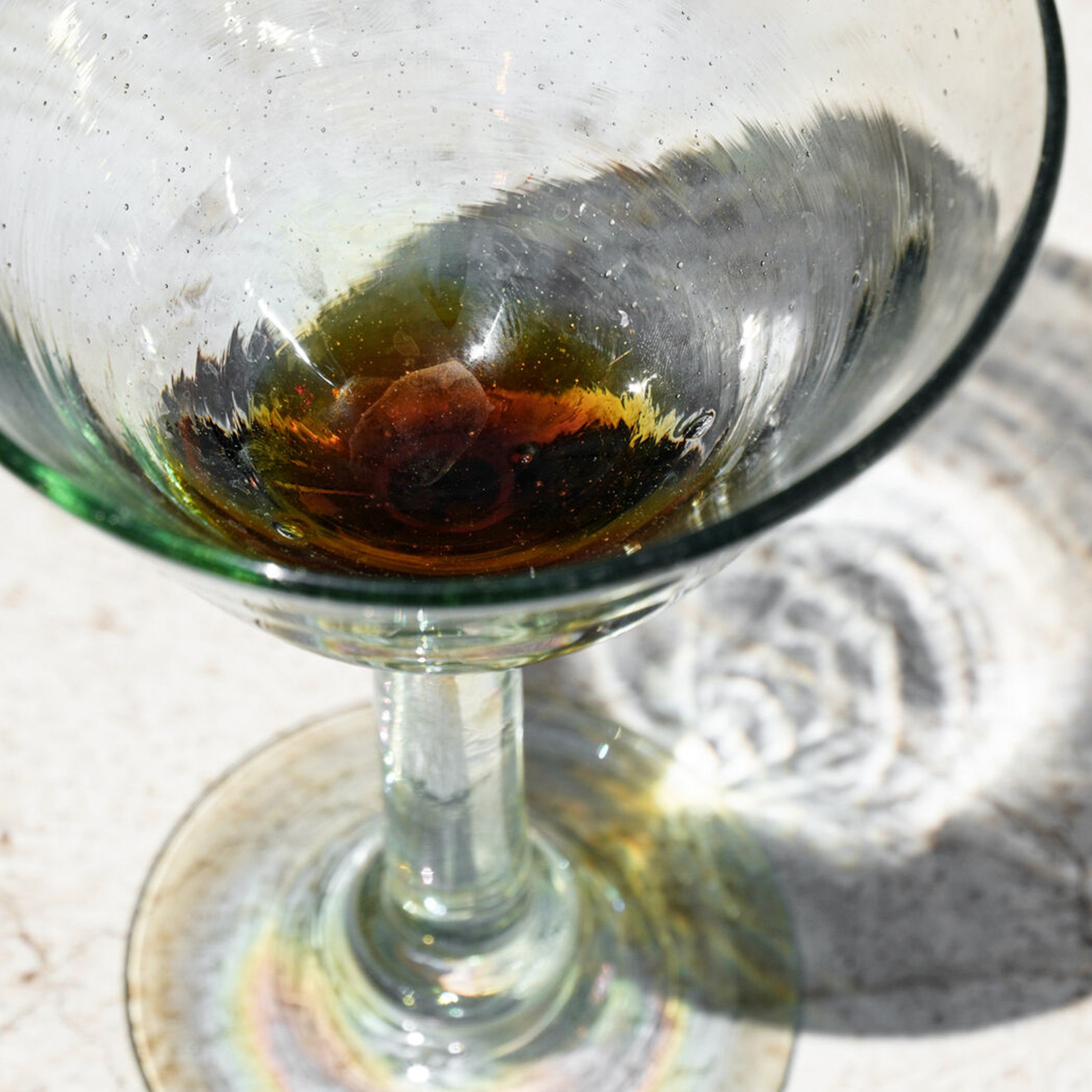 Martini Glass - Amber Iridescent