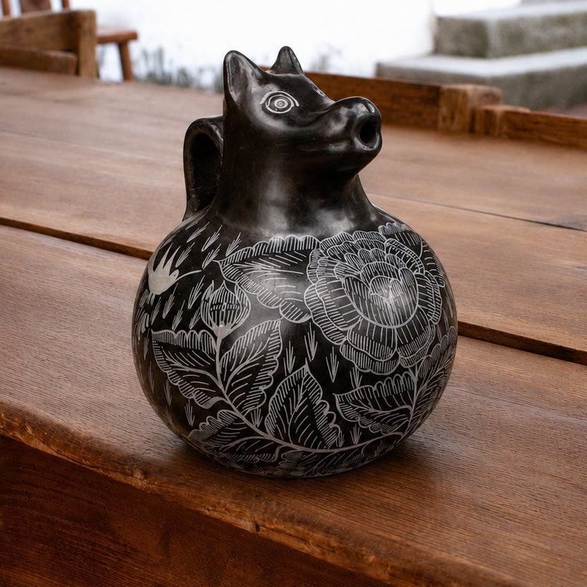 Huancito Clay Dog Pitcher