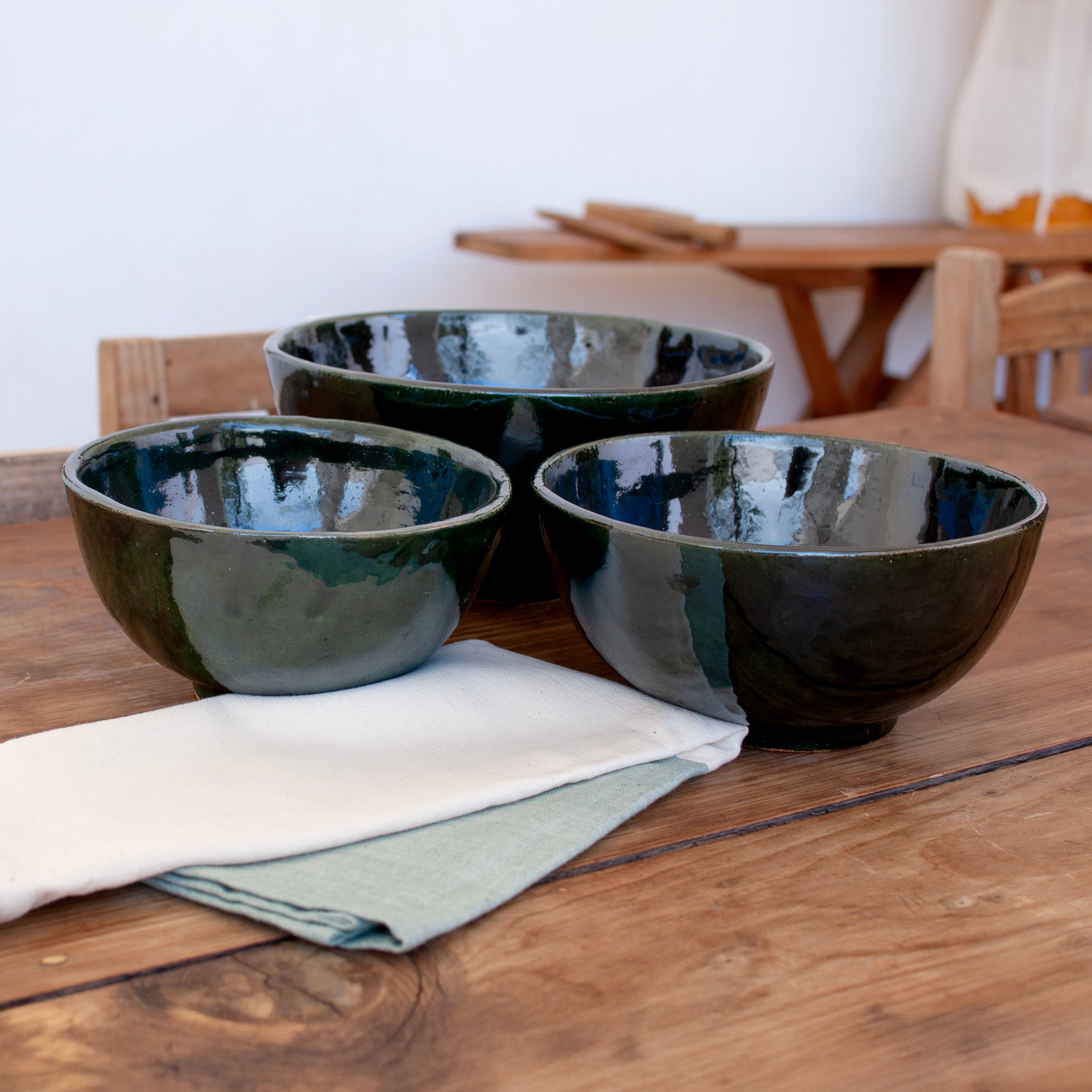 Tazon Mixing Bowl Green Clay