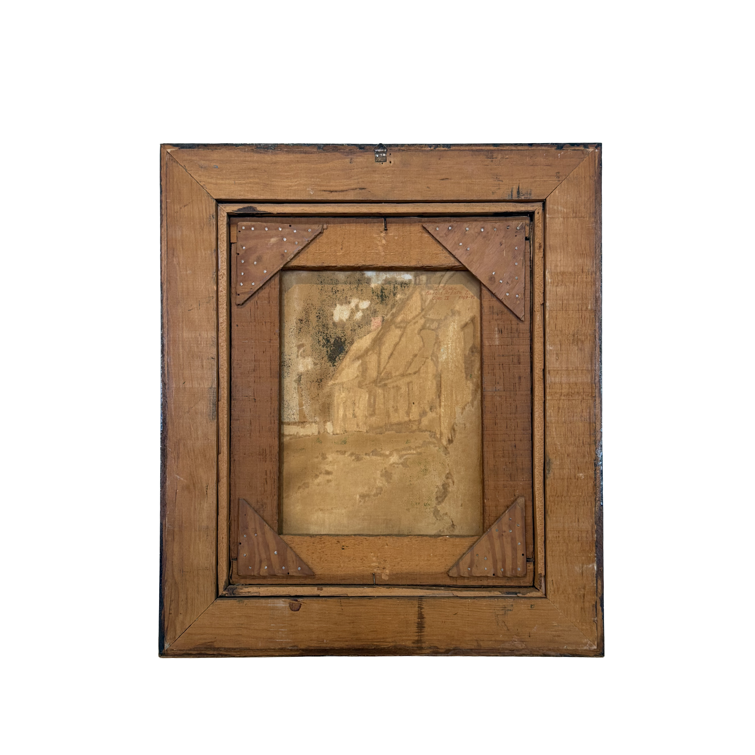 Townscape in Oil with Wooden Frame
