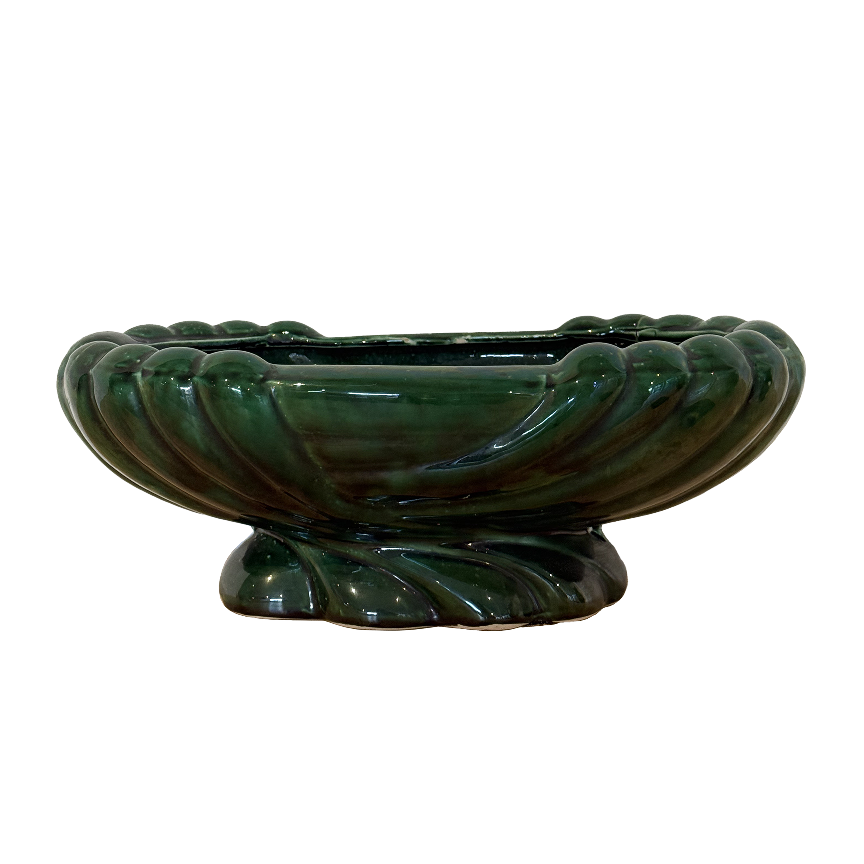 Green Pedestal Fruit Bowl
