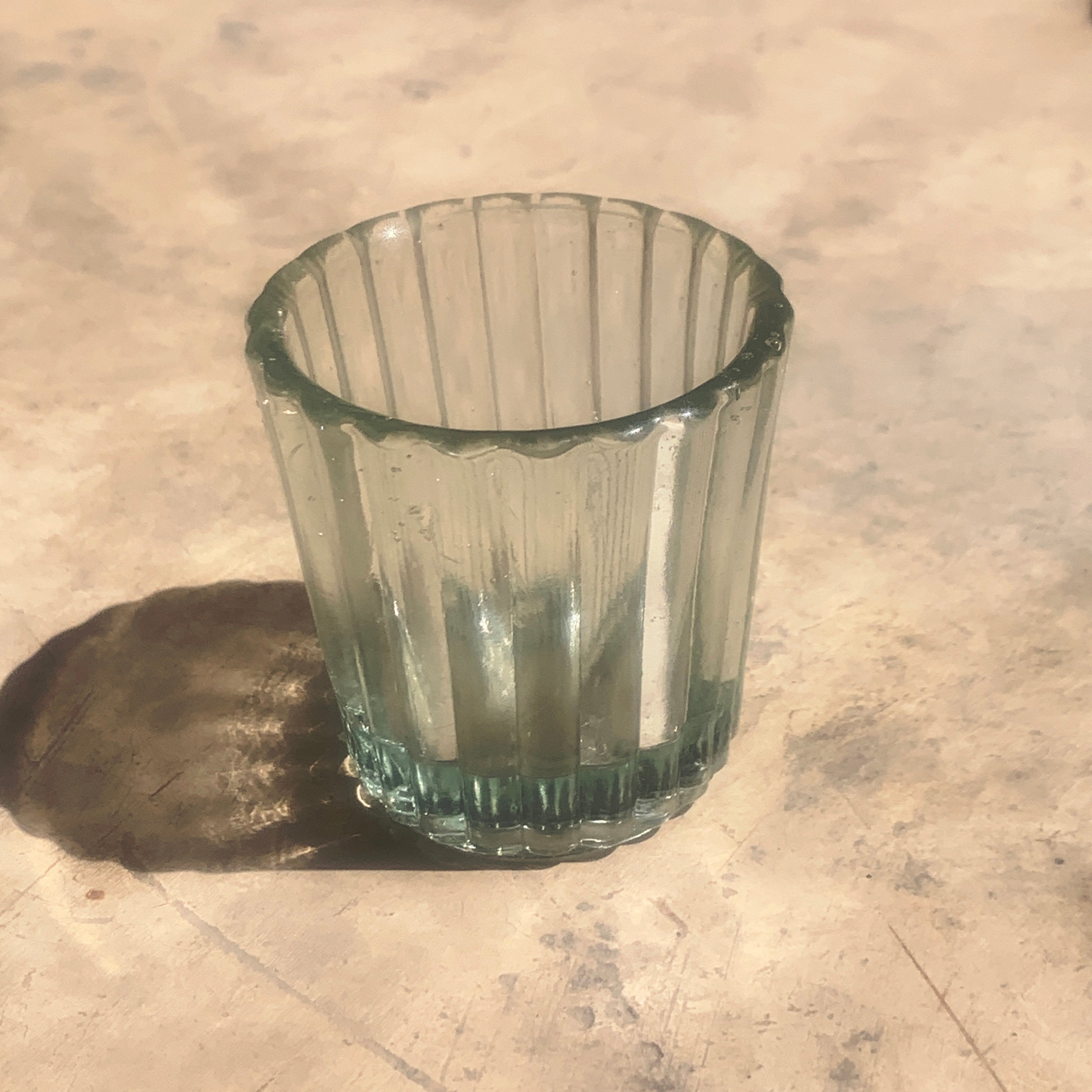 CLEAR Pressed glass Mezcalero Rayado