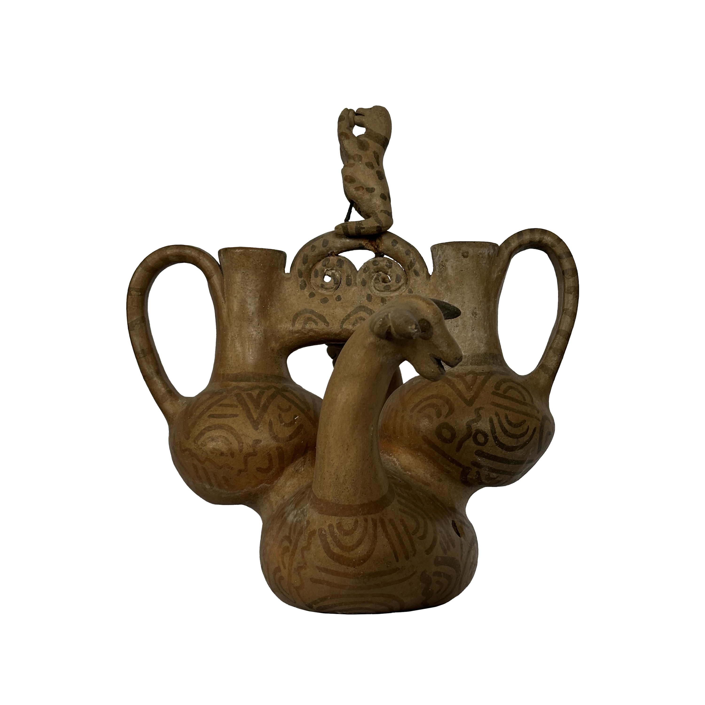 Vintage Clay Animal Figurine Candle Holder