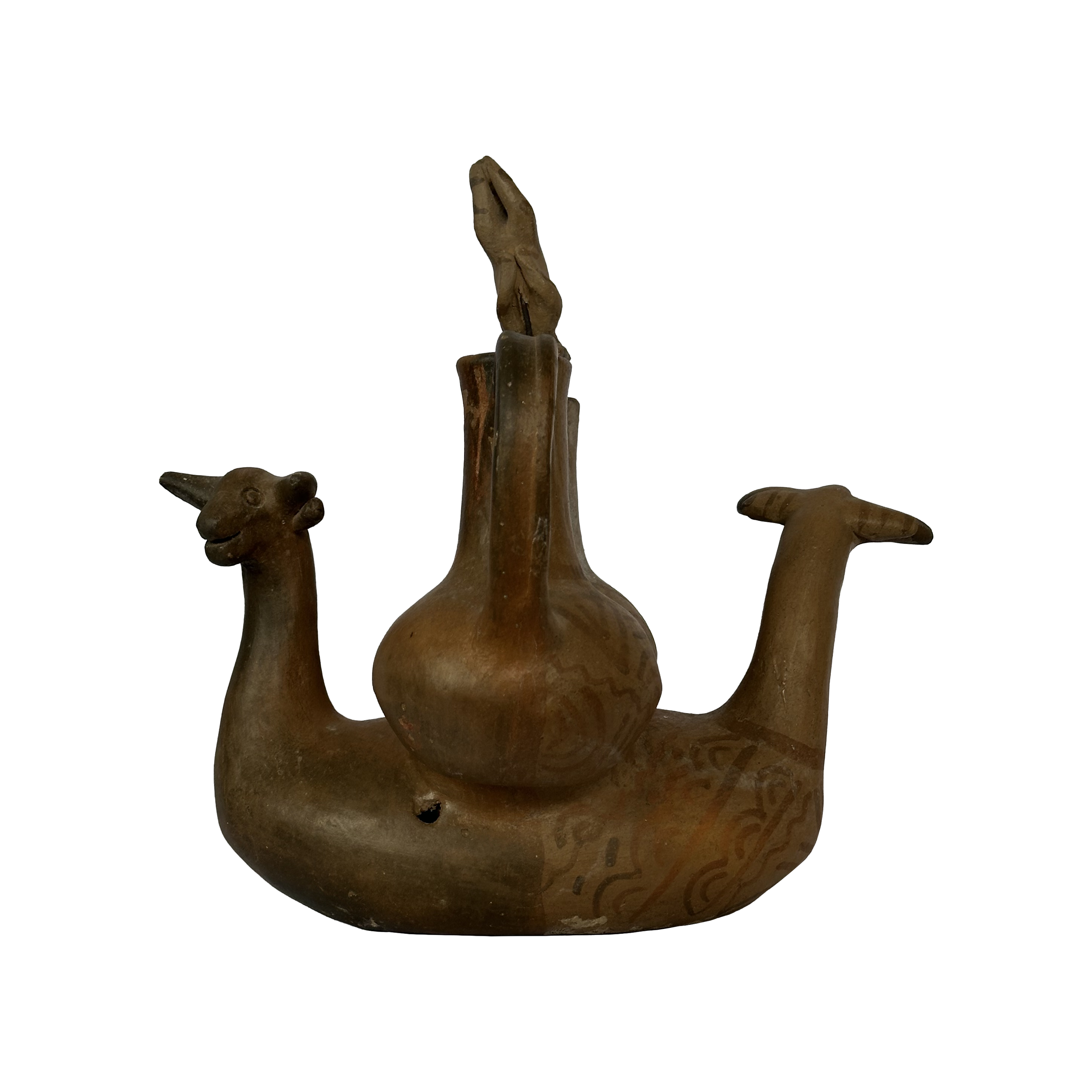 Vintage Clay Animal Figurine Candle Holder