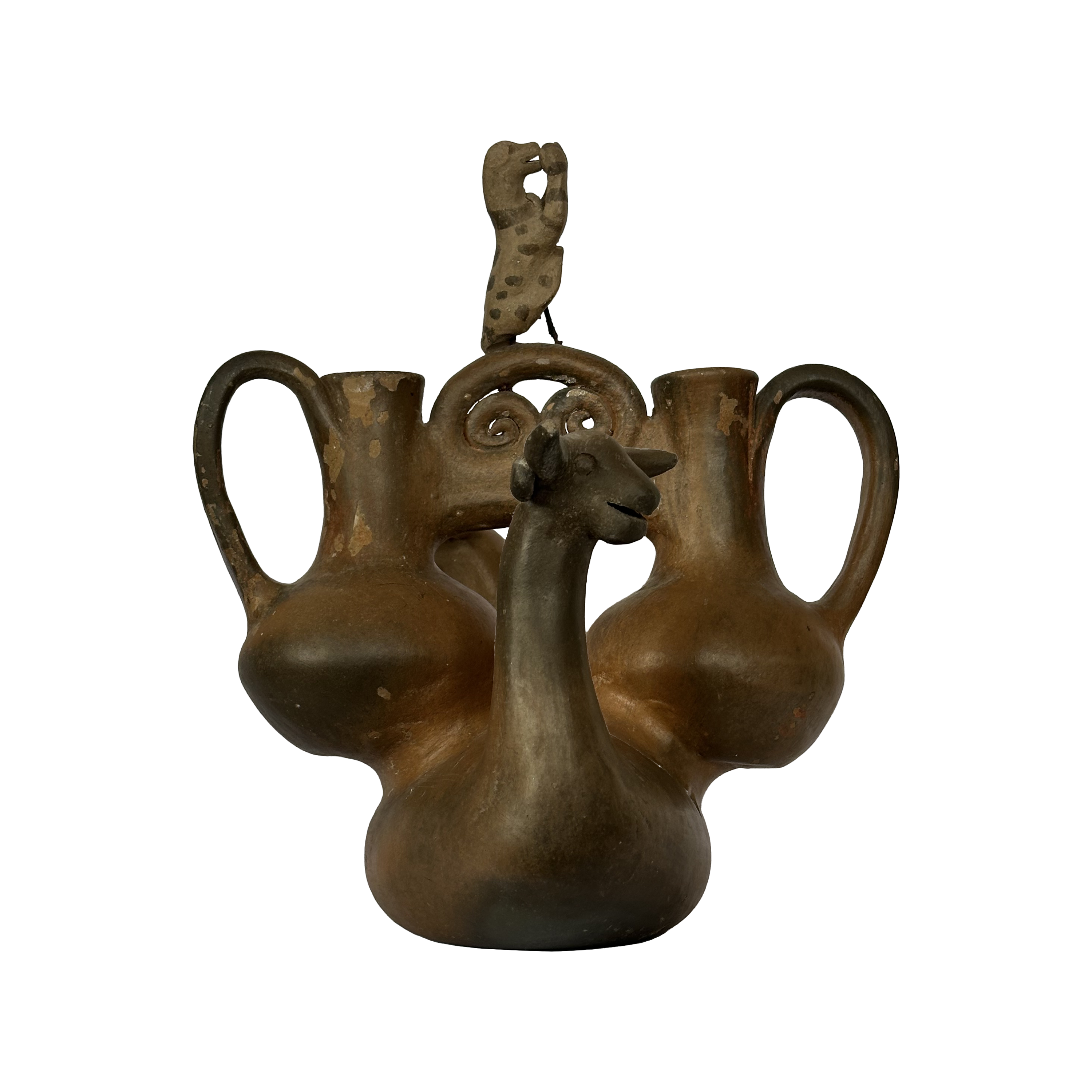 Vintage Clay Animal Figurine Candle Holder