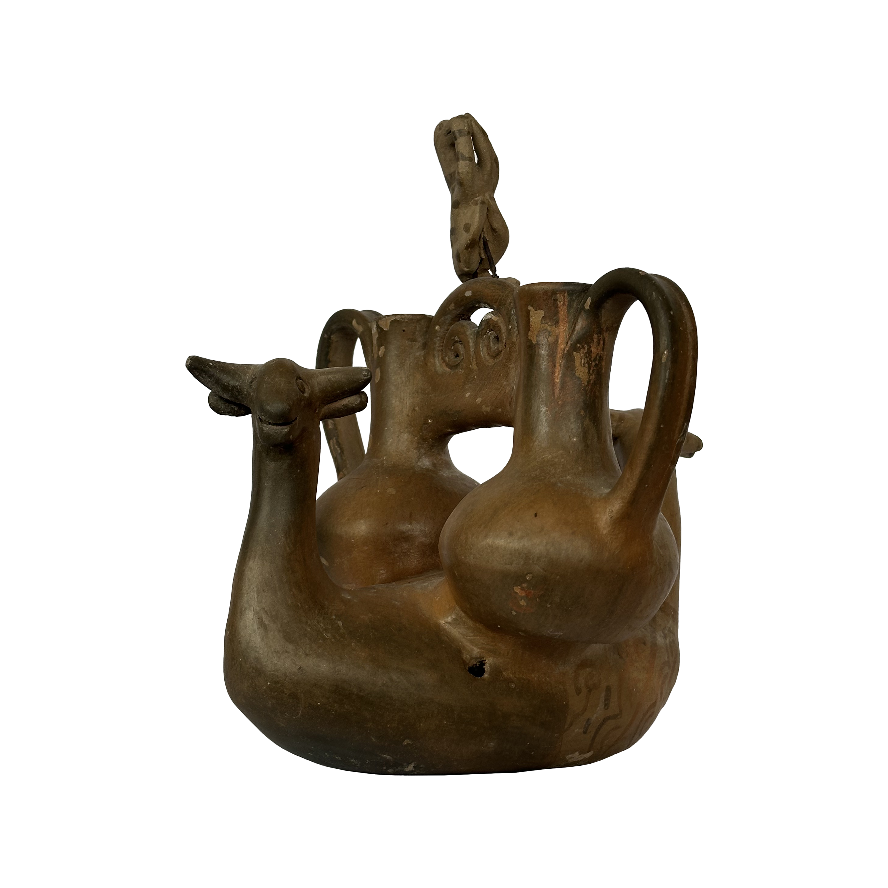 Vintage Clay Animal Figurine Candle Holder