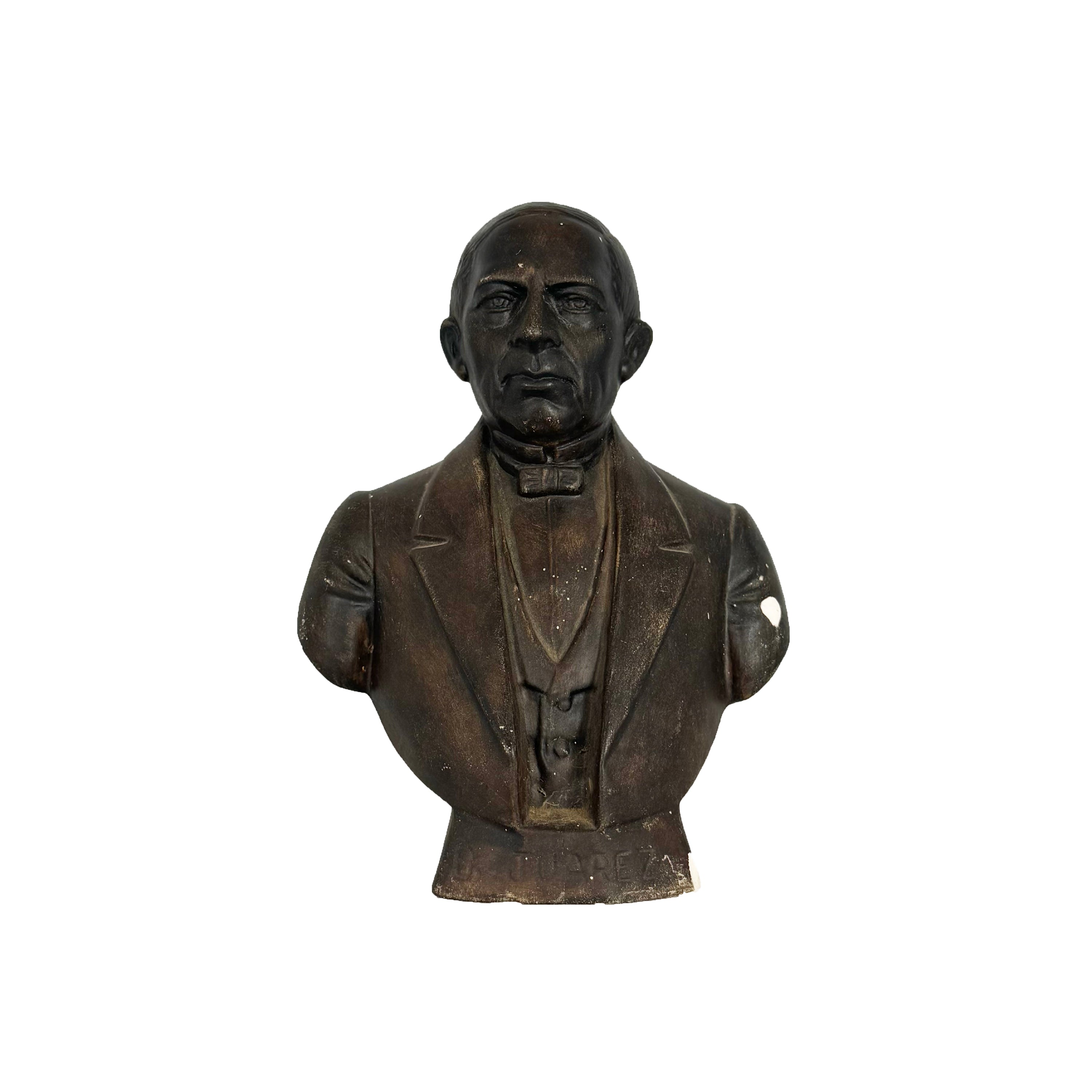 Plaster Bust of Benito Juarez Oaxaca. c. 1940s