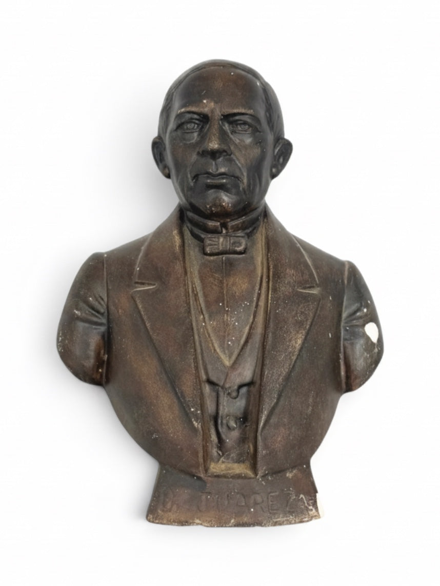 Plaster Bust of Benito Juarez Oaxaca. c. 1940s