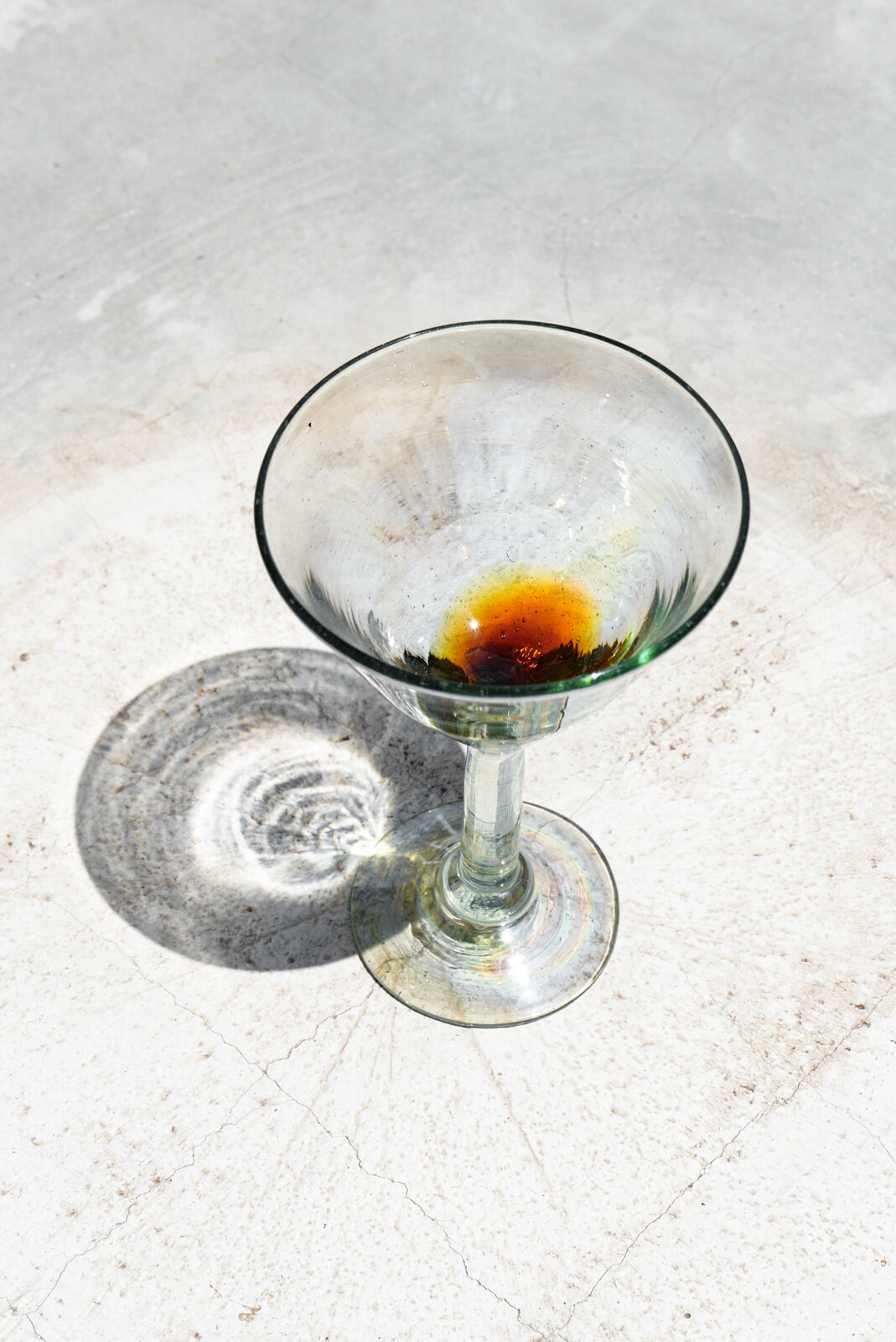 Martini Glass - Amber Iridescent