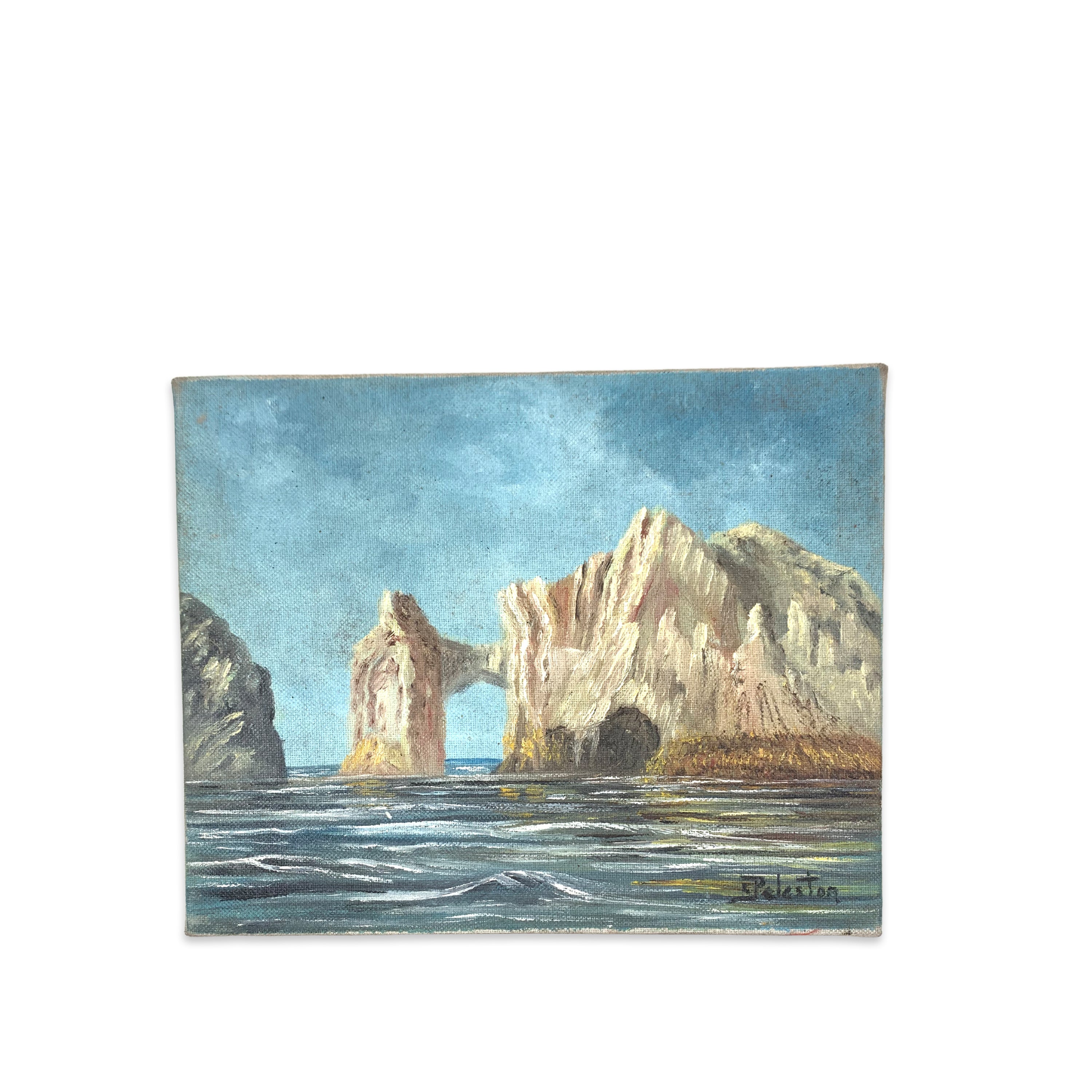 Carlos Pelestor "El Arco" Cabo San Lucas Oil Painting C. 1980s