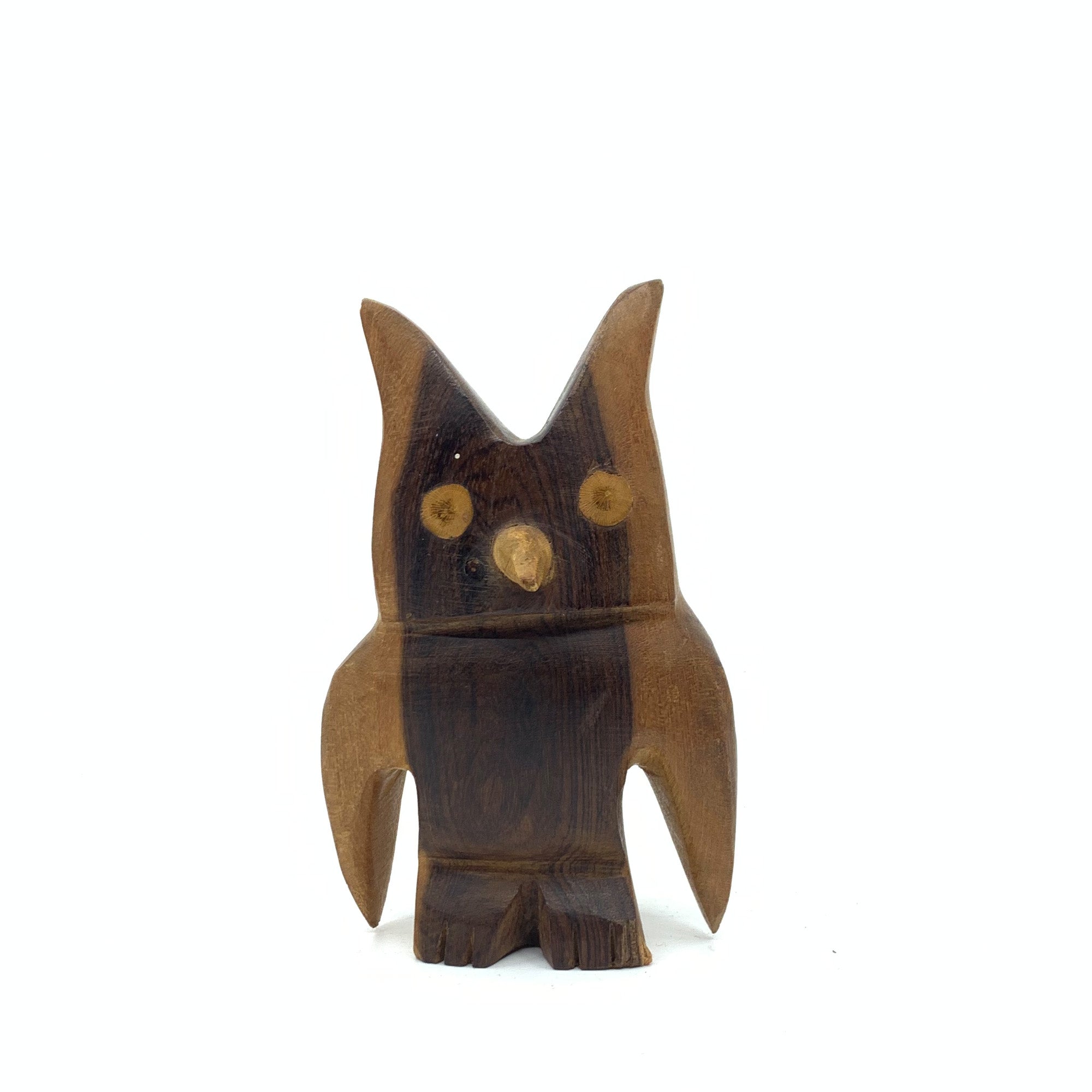 Two Toned Wooden Owl