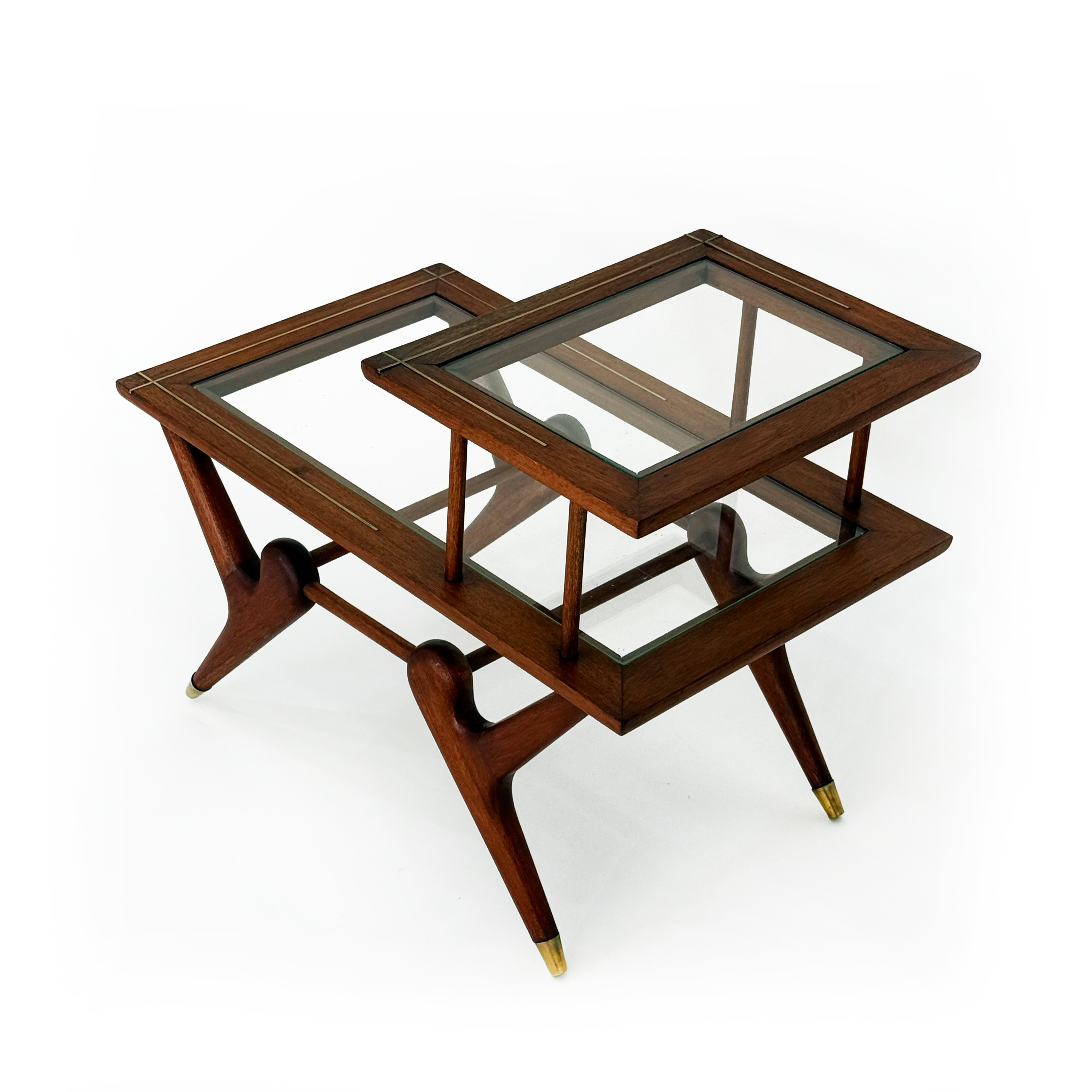 Eugenio Escudero Mahogany Wood Side Table c. 1950s