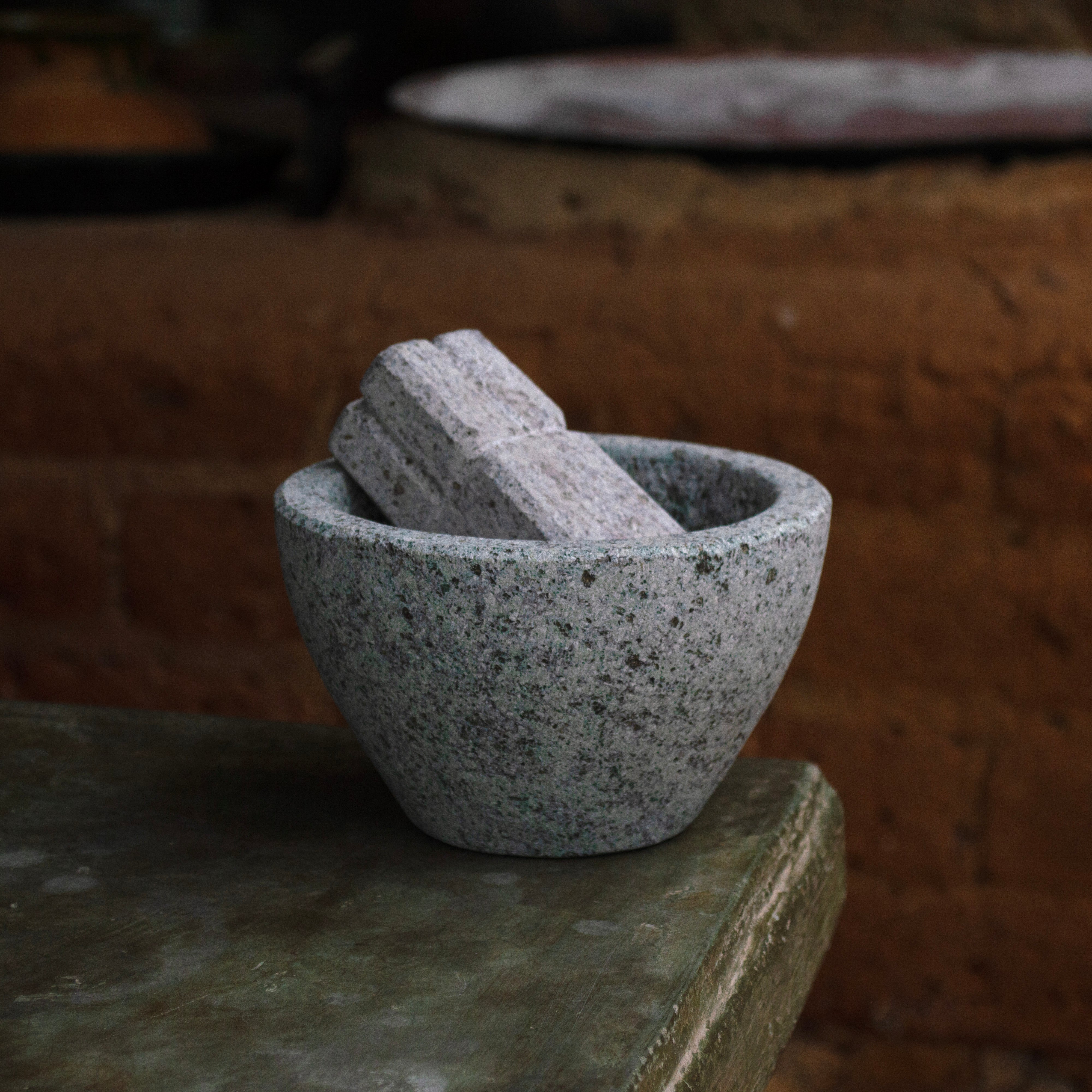 "V" Stone Molcajete