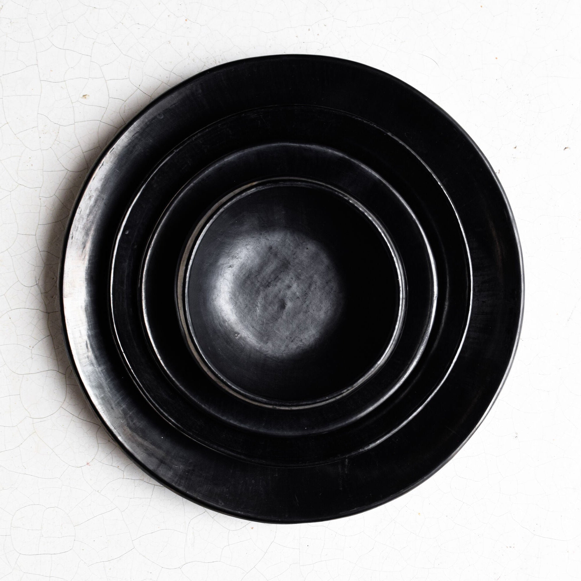 Elena Black Salad Plate