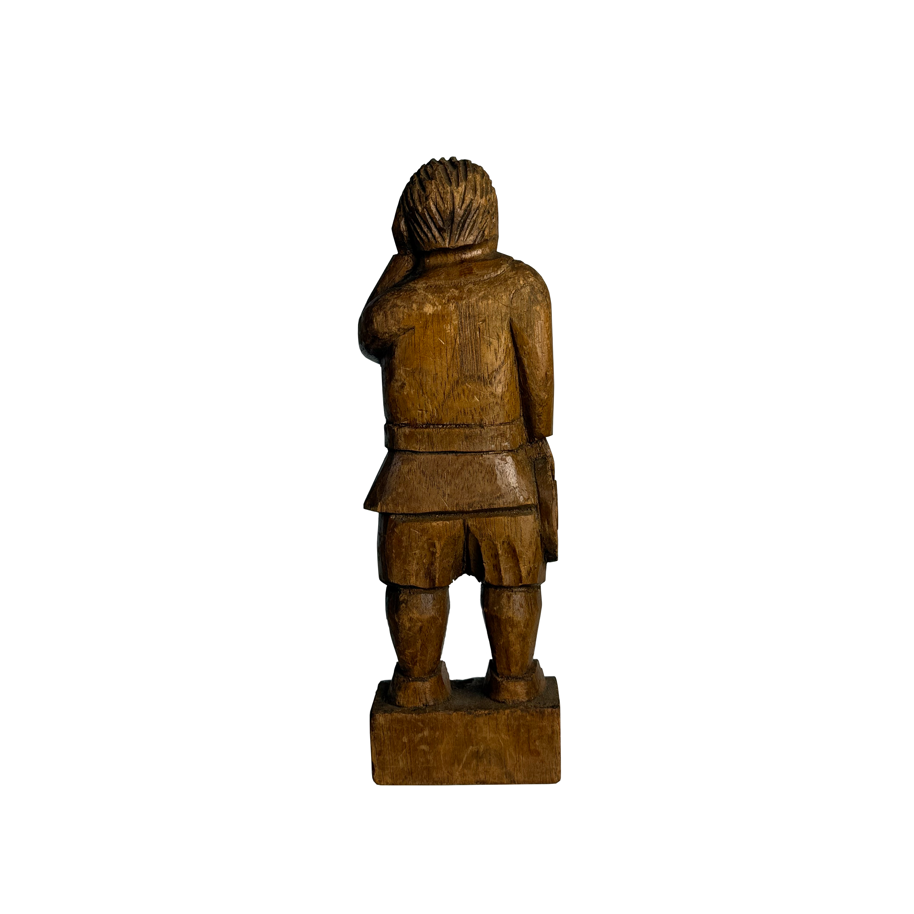 Carved Wooden Statuette of a Man