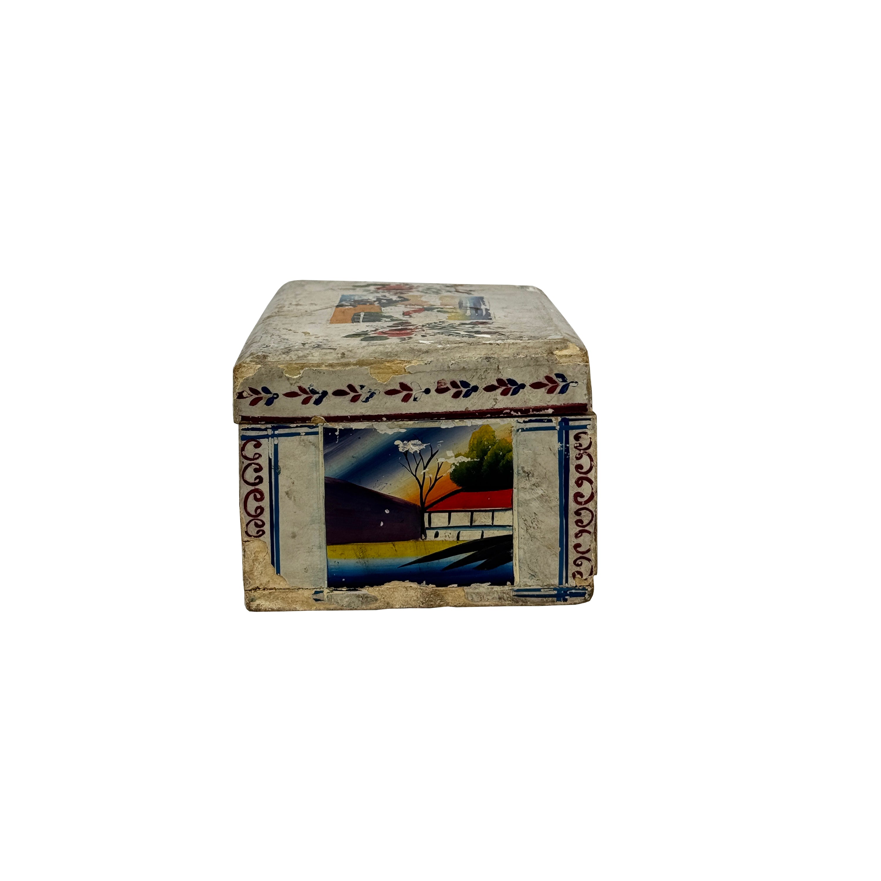 White, Hand Painted Olinala Box