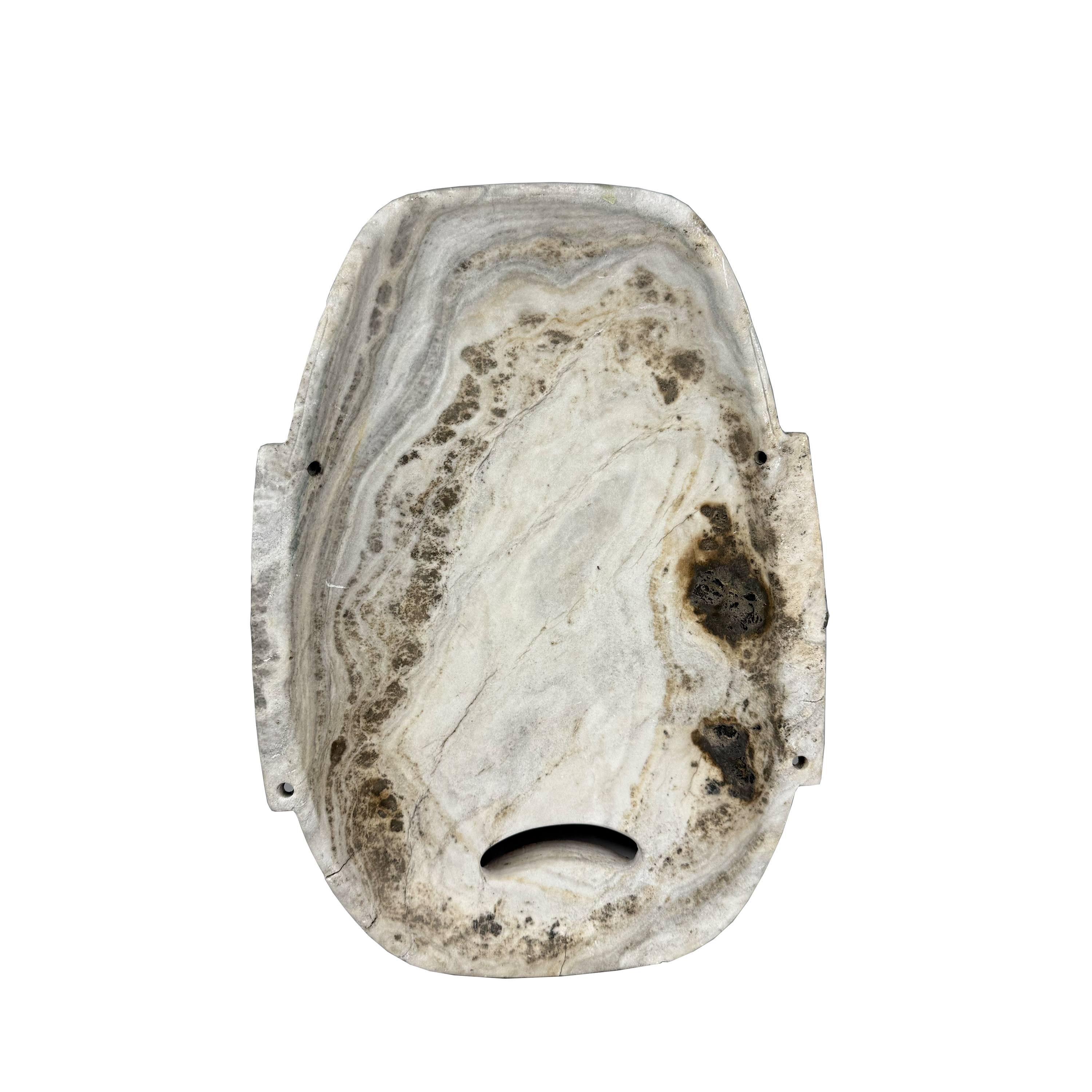 White Marble Aztec Burial Mask c. 1970s