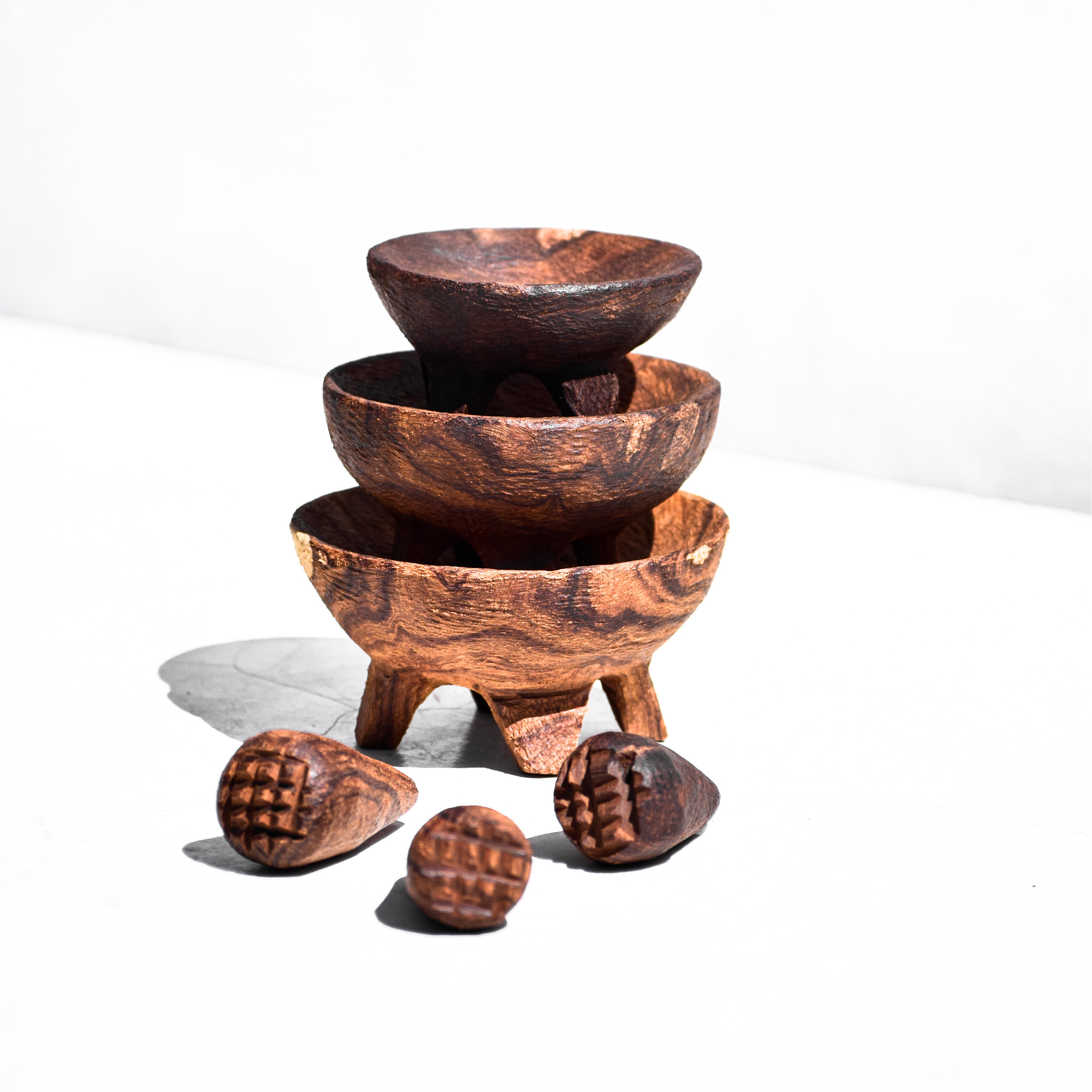 Ironwood Mortar and Pestle Set of 3