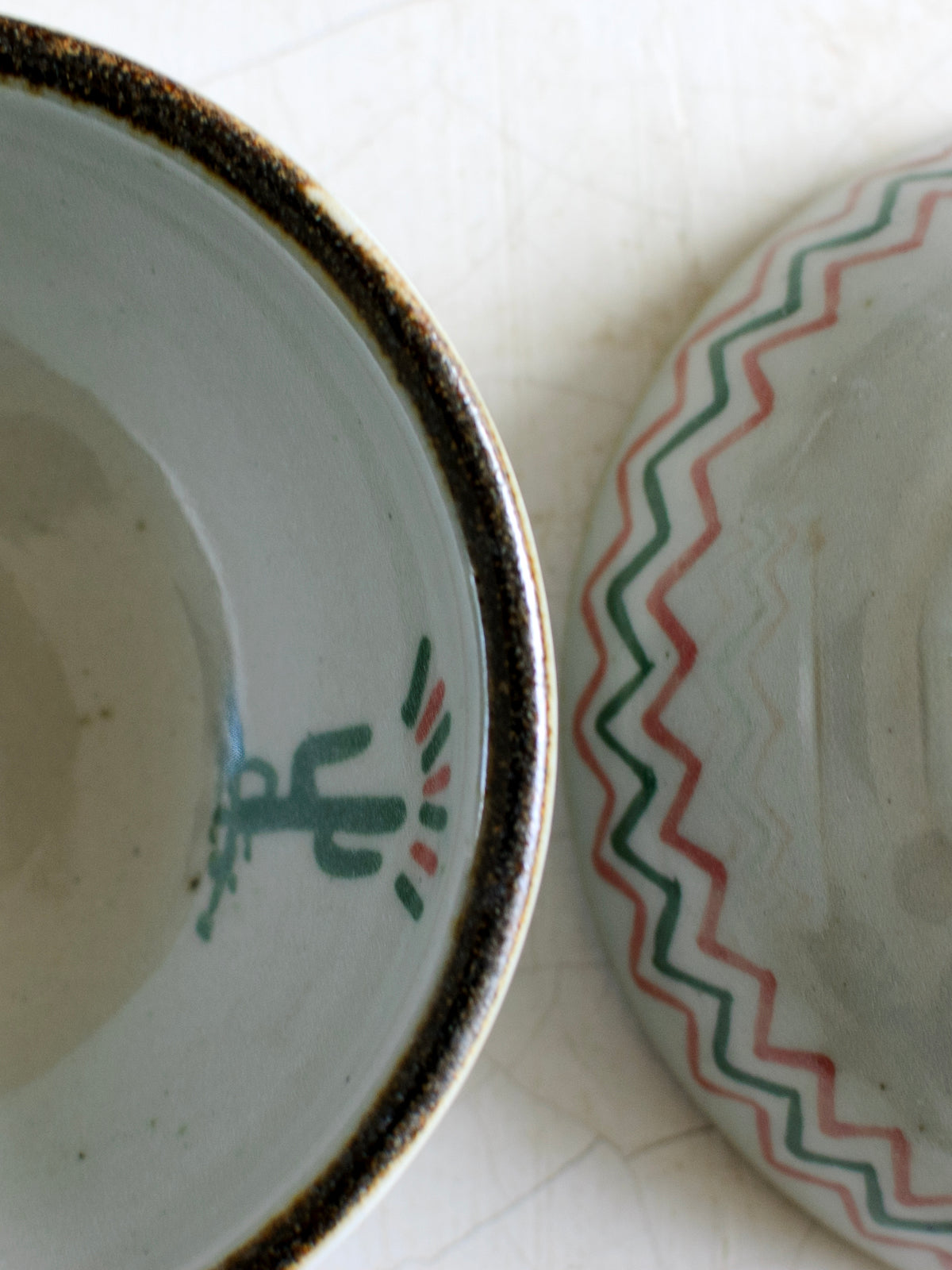Embajada Craft El Palomar cactus dessert bowl, ceramic tableware with cactus design, perfect for serving desserts or snacks.