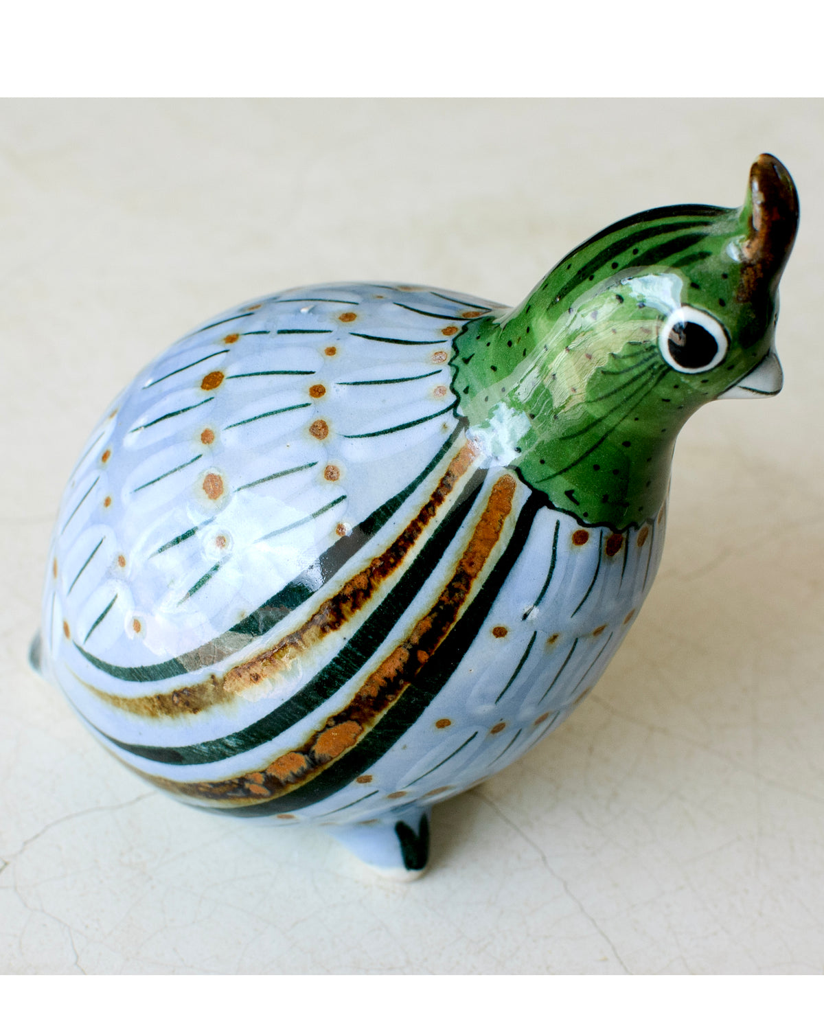 Decorative El Palomar Quail home decor piece by Embajada Craft featuring a detailed, handcrafted ceramic bird figurine.