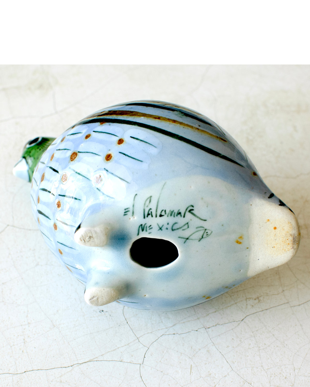 Handcrafted El Palomar Quail home decor piece by Embajada Craft, showcasing detailed craftsmanship and natural color tones.